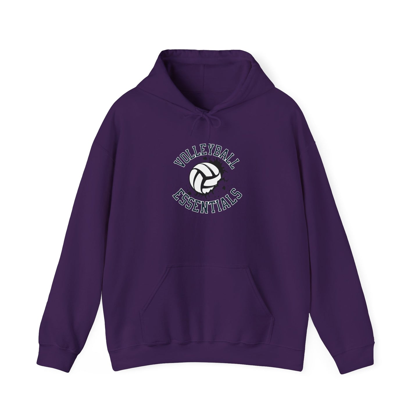 Volleyball Essentials Hoodie, Unisex Heavy Blend Sweatshirt for Players, Sporty Gift, Workout Wear, Casual Comfort