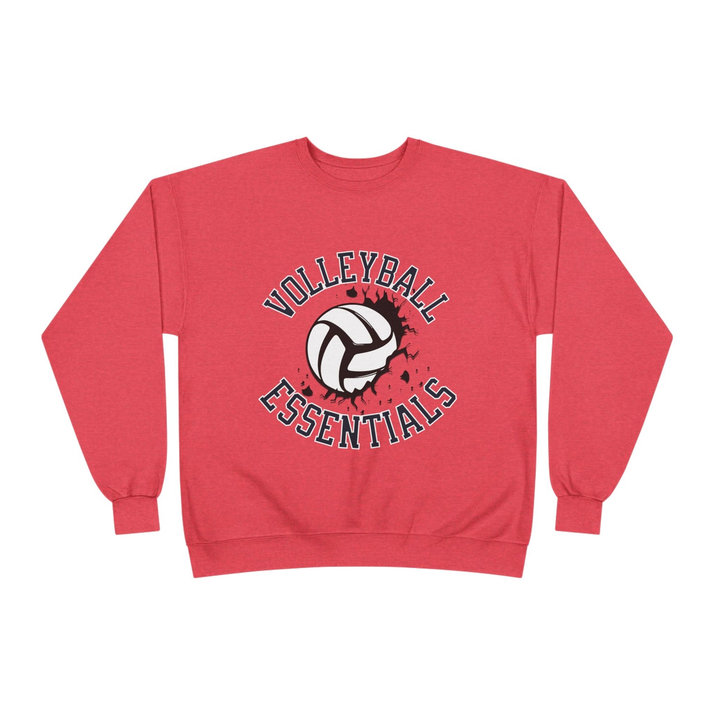 Volleyball Essentials Eco-Friendly Sweatshirt, Casual Sportswear, Gift for Volleyball Players, Team Apparel, Workout Clothing