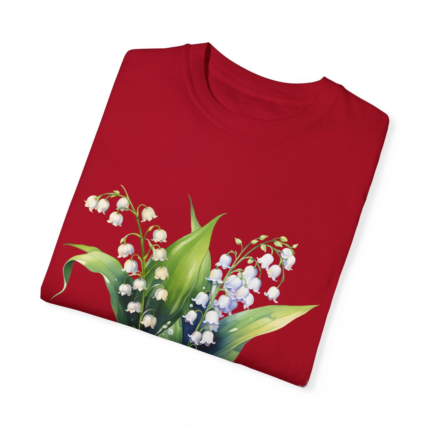 May Birth Flower "Lily of the Valley" - Unisex Garment-Dyed T-shirt
