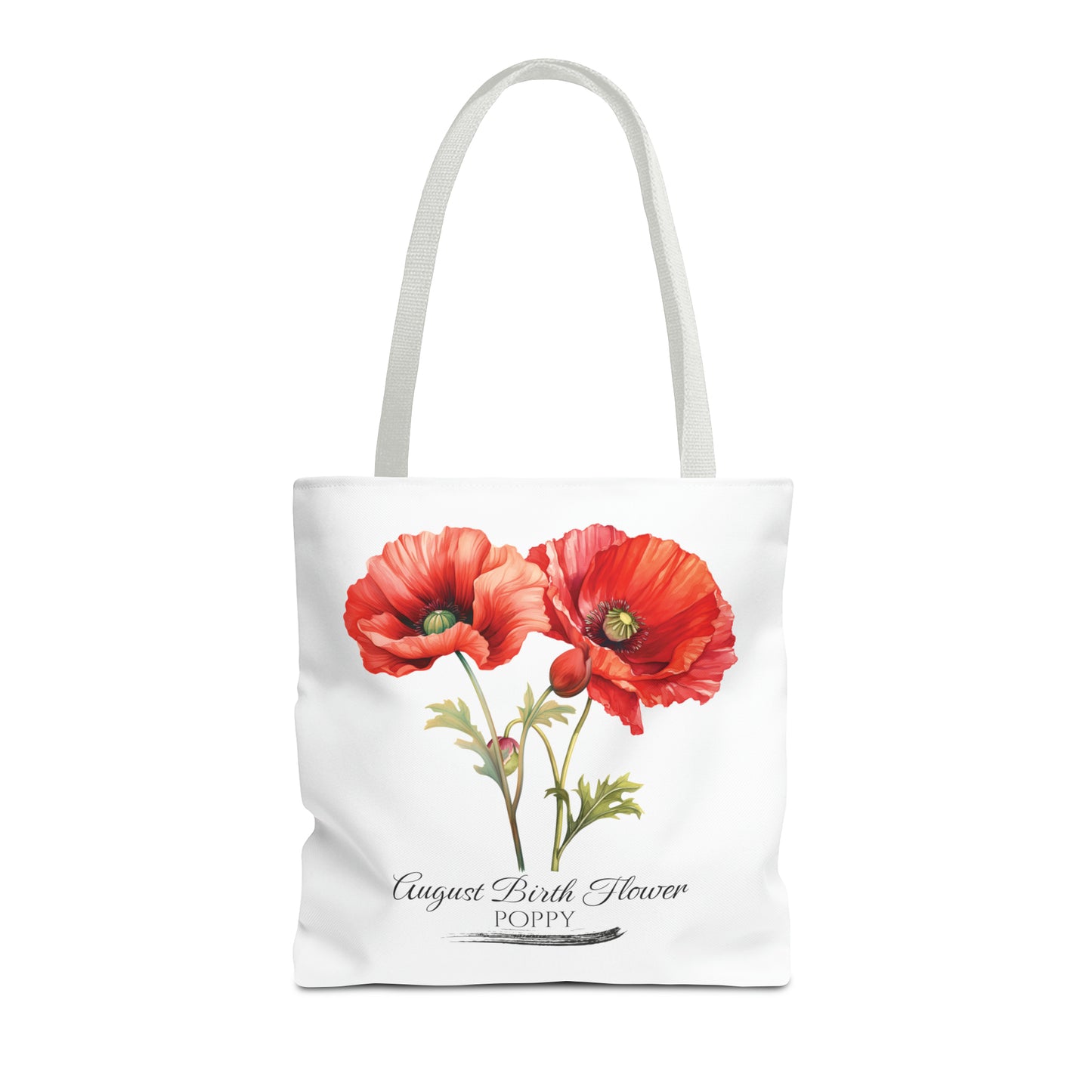 August Birth Flower: Poppy - Tote Bag (AOP)