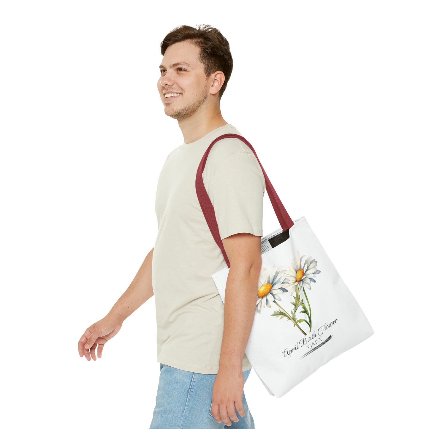 April Birth Flower: Daisy - Tote Bag (AOP)