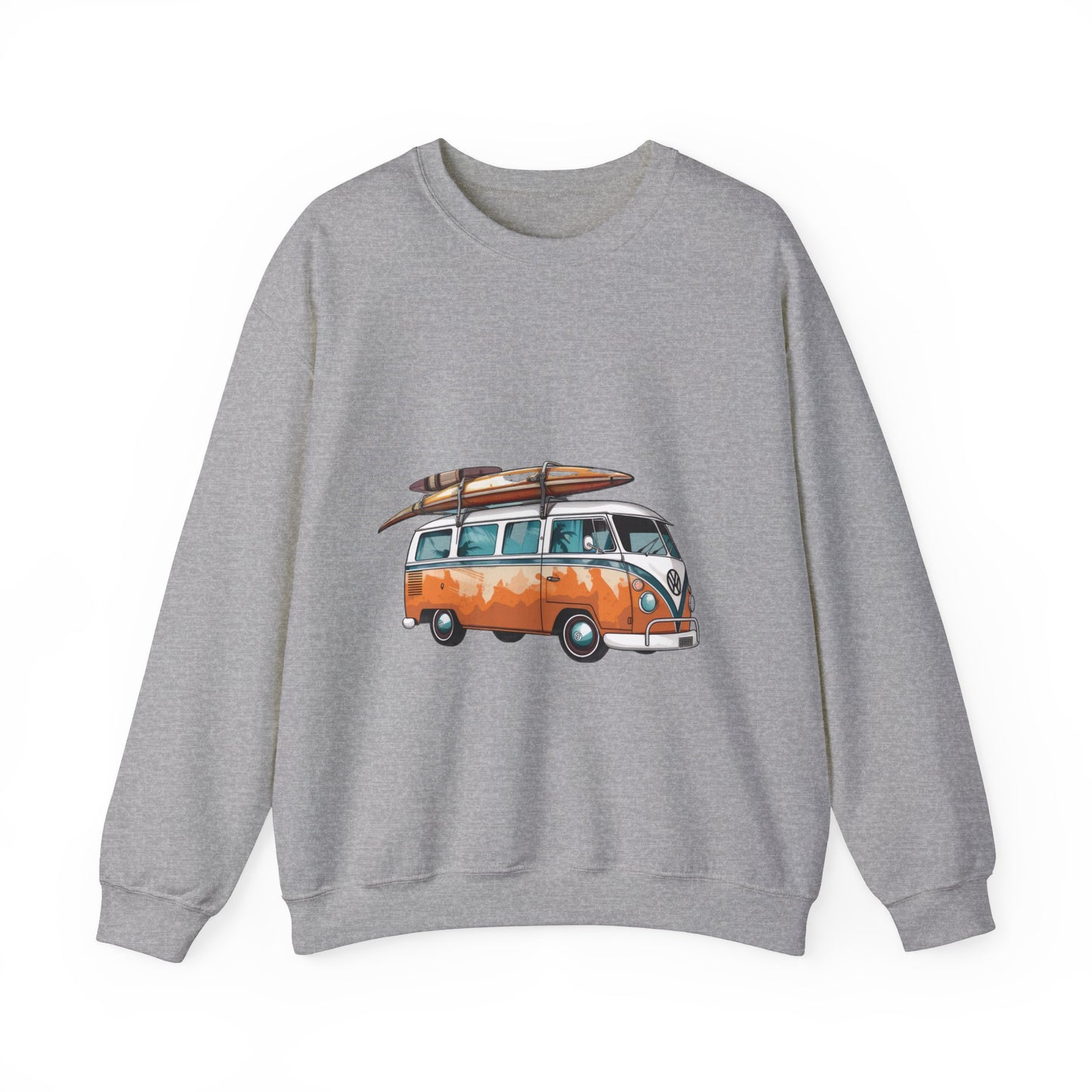 Retro Surf Van - Unisex Heavy Blend™ Crewneck Sweatshirt