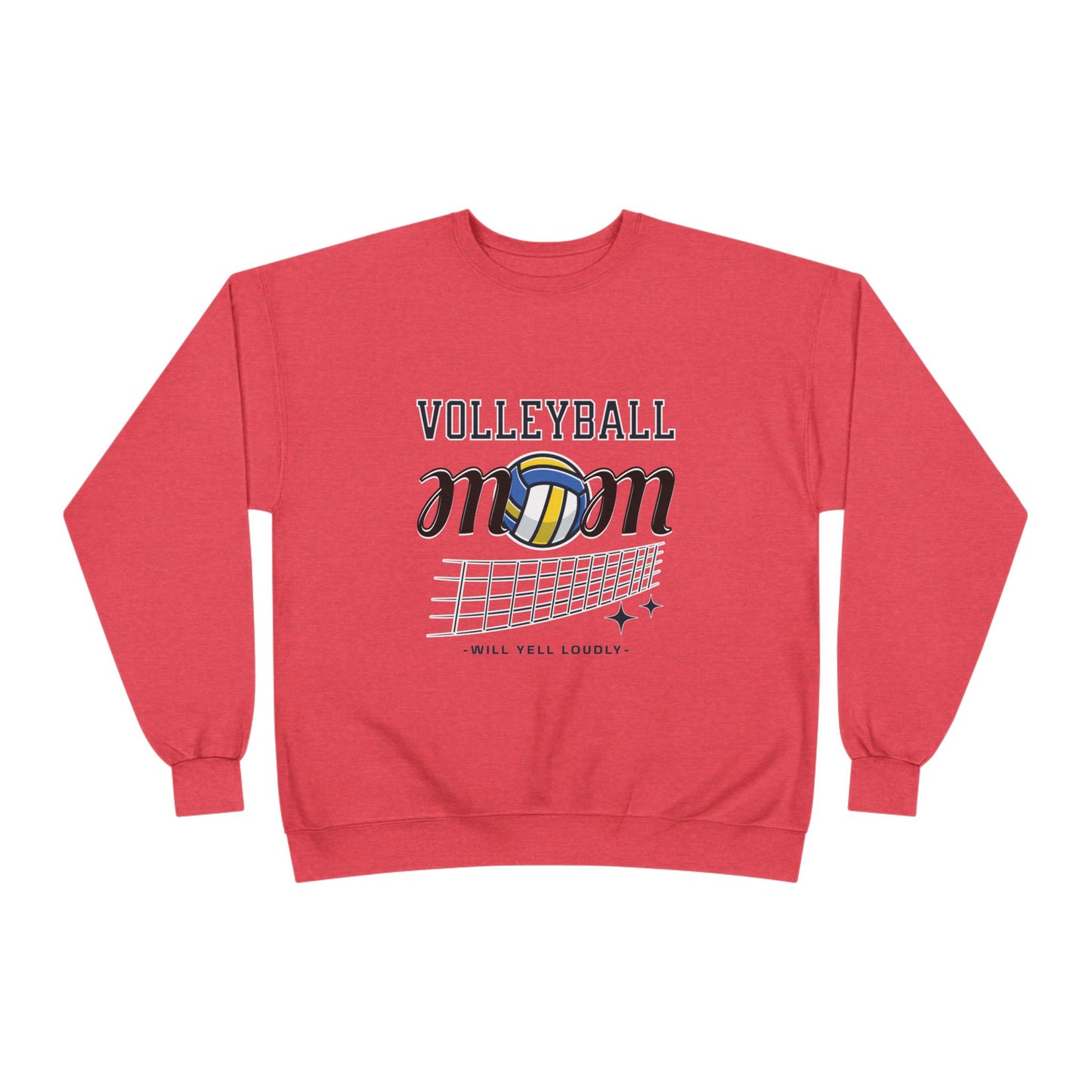 Volleyball Mom Eco-Friendly Crewneck Sweatshirt, Mother's Day Gift, Sports Apparel, Gamer Sweatshirt, Family Celebration Wear