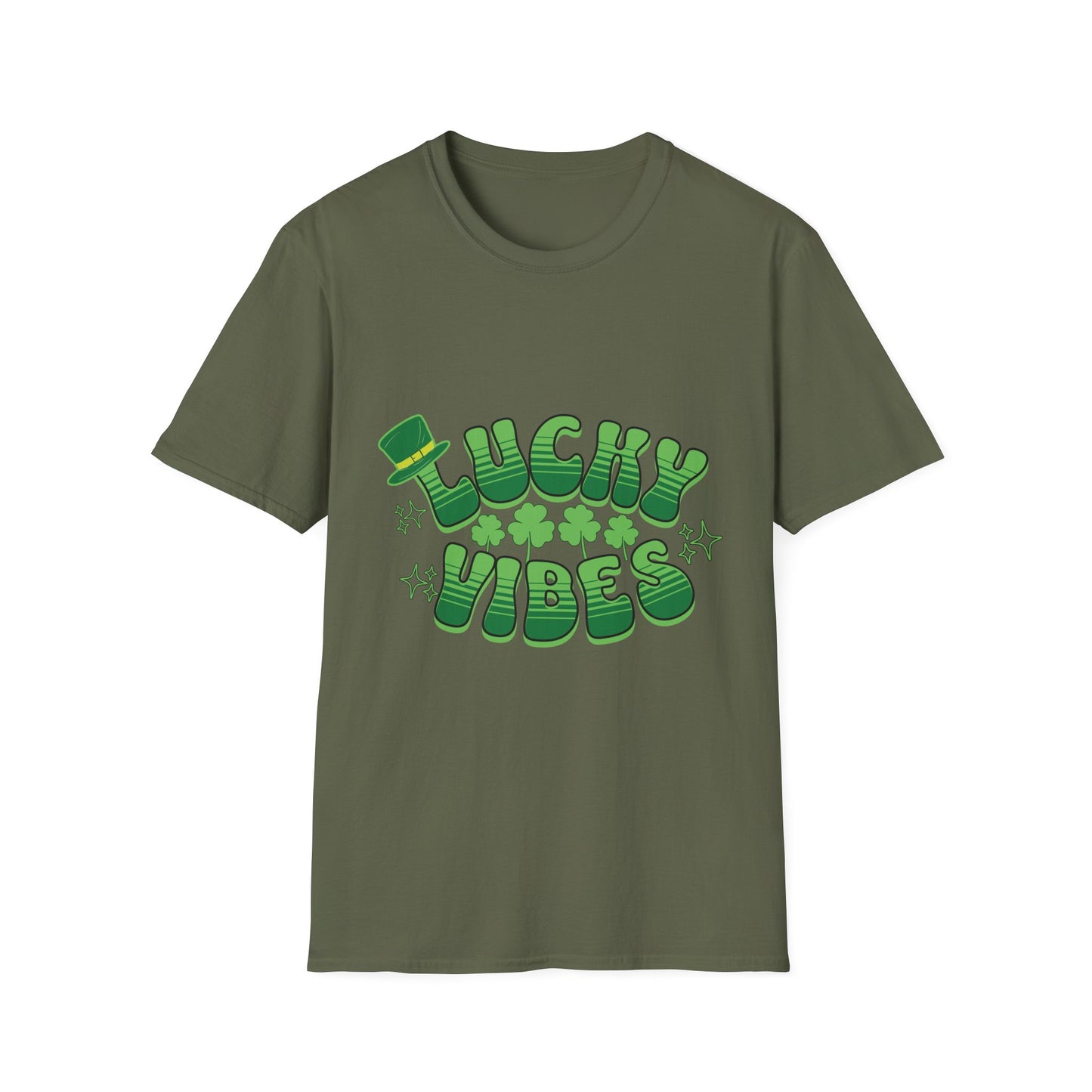 Lucky Vibes Unisex Softstyle T-Shirt - Perfect for St. Patrick's Day Celebrations