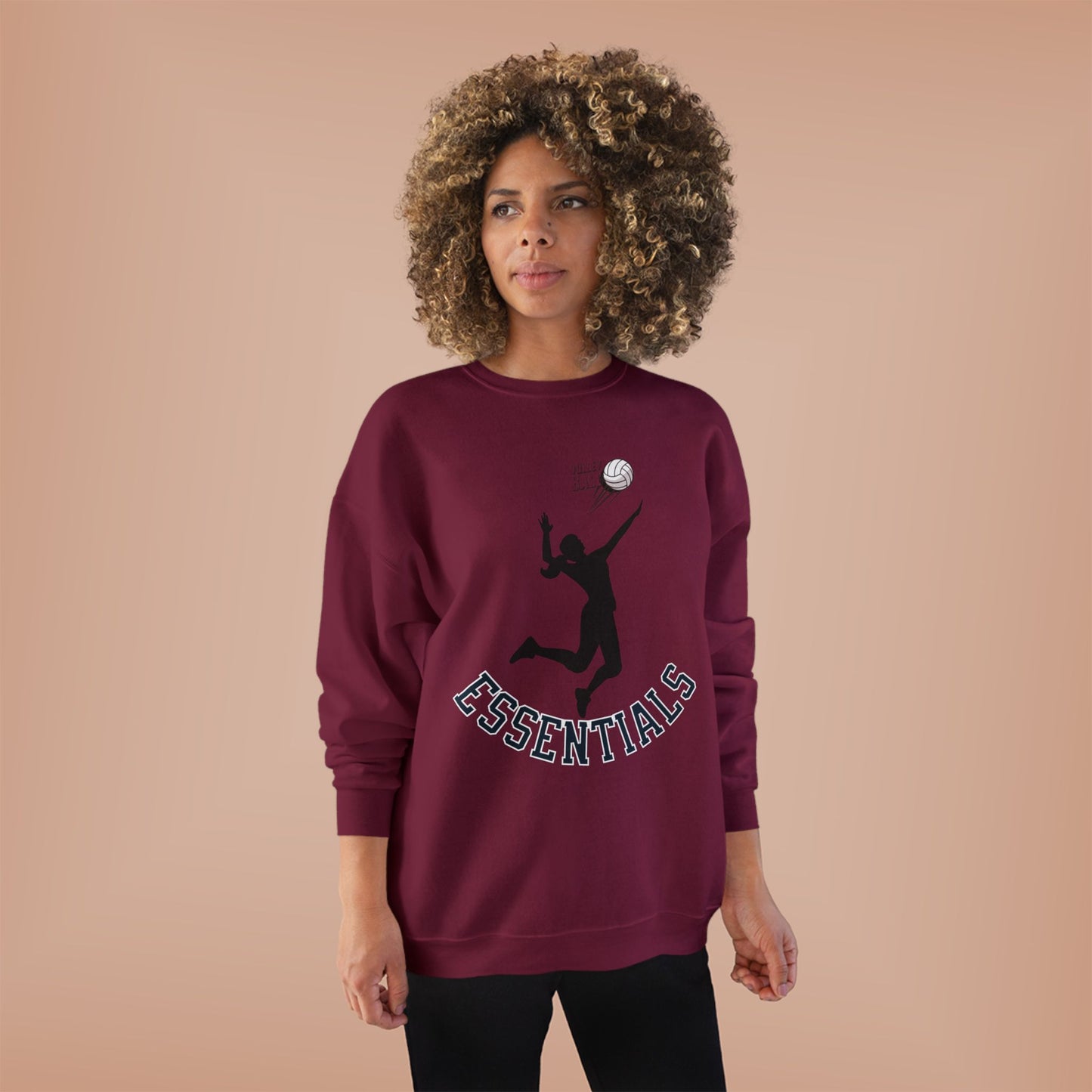 Stylish Eco-Friendly Crewneck Sweatshirt with 'Essentials' Graphic | Ideal for Athletes, Casual Wear, Sports Events and Holiday Gifts