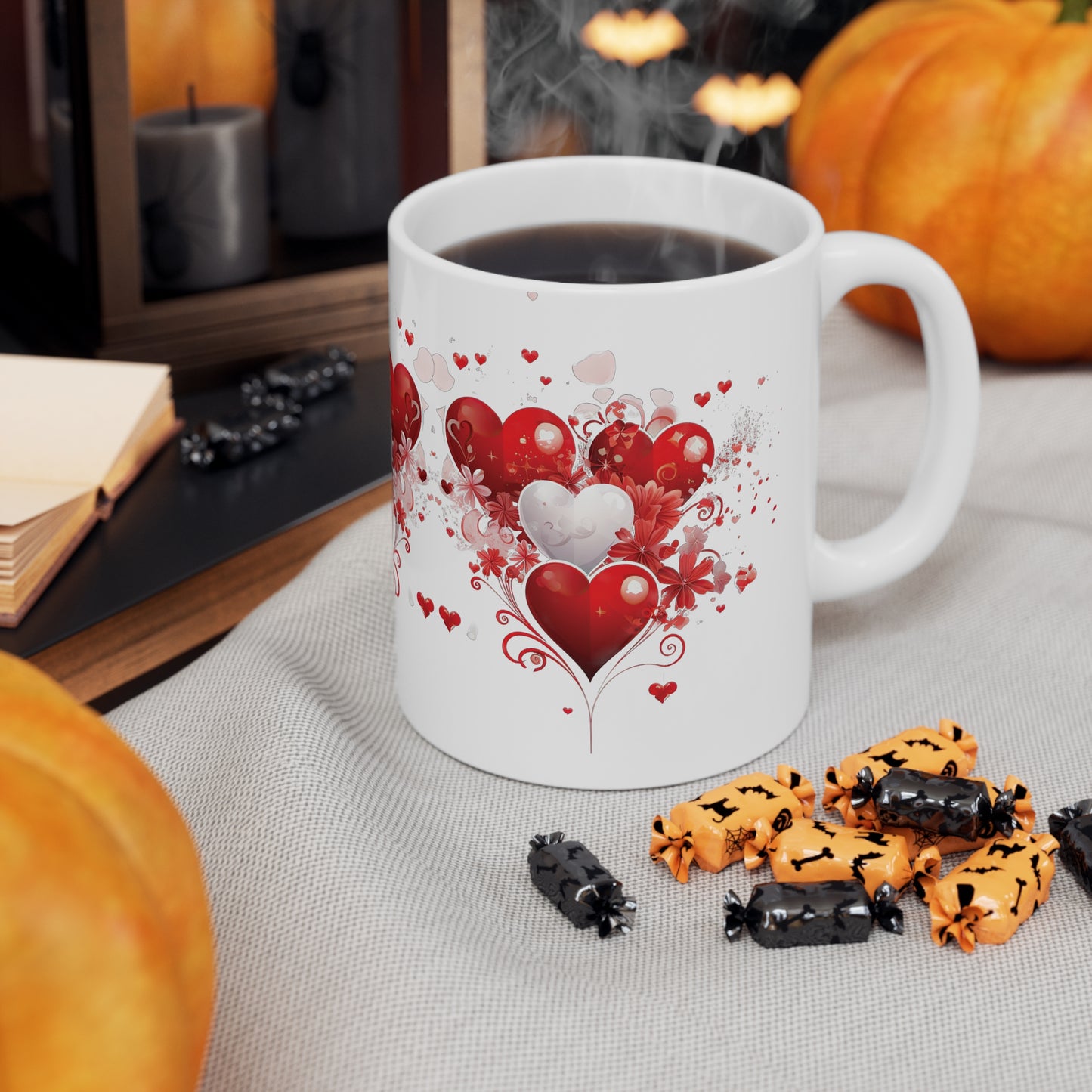 Valentine's Heart Tears Drops: Ceramic Mug 11oz