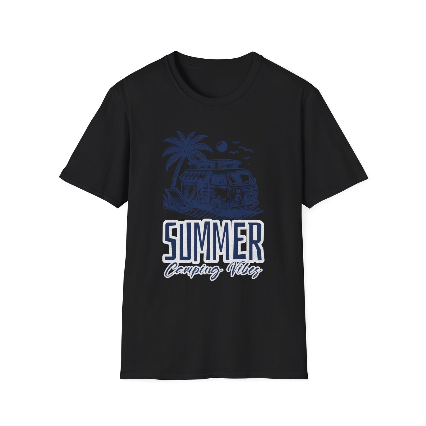 Summer Camping Vibes T-Shirt, Unisex Camp Tee, Outdoor Adventure Shirt, Nature Lover Gift, Camping Trip Apparel