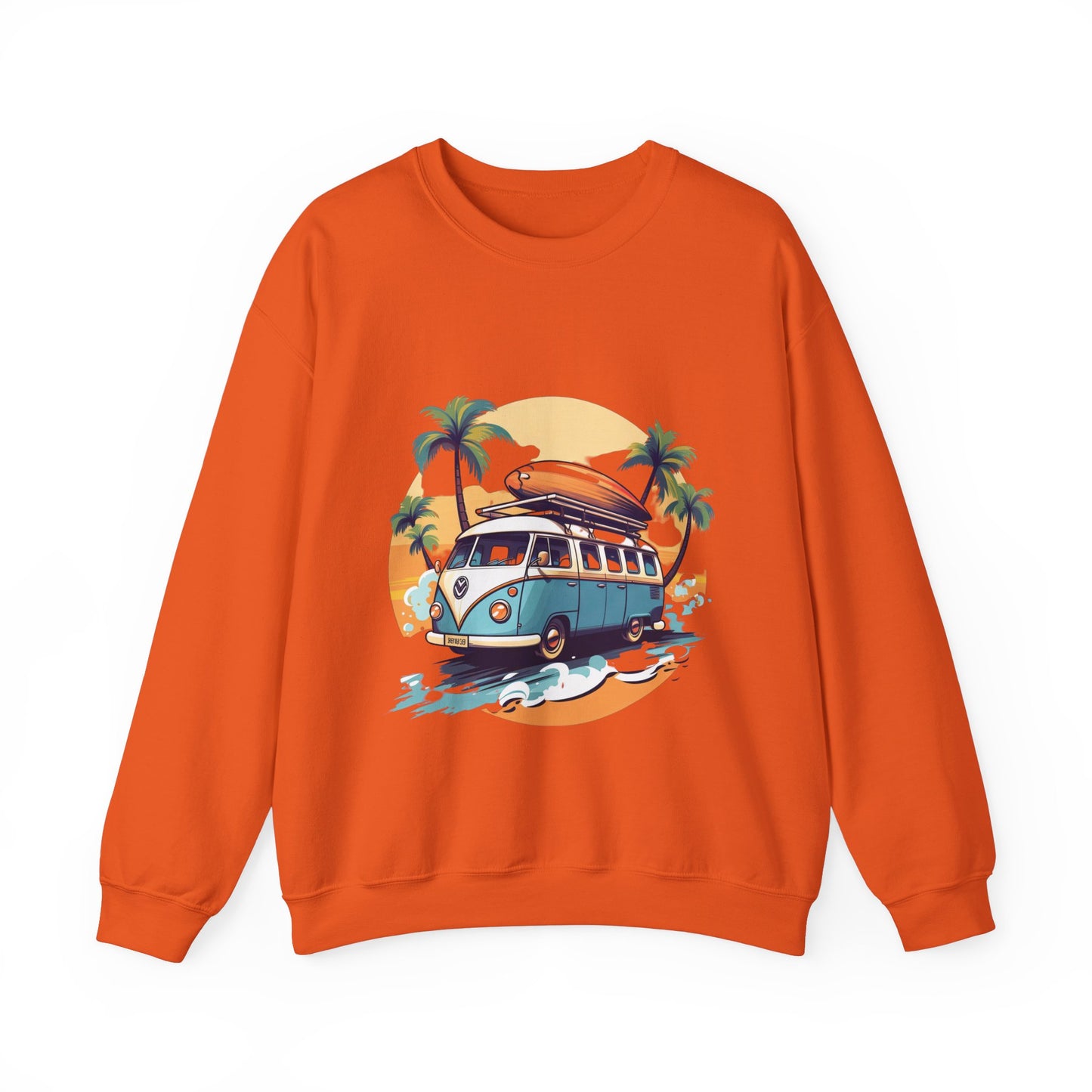 Retro Surf Van - Unisex Heavy Blend™ Crewneck Sweatshirt