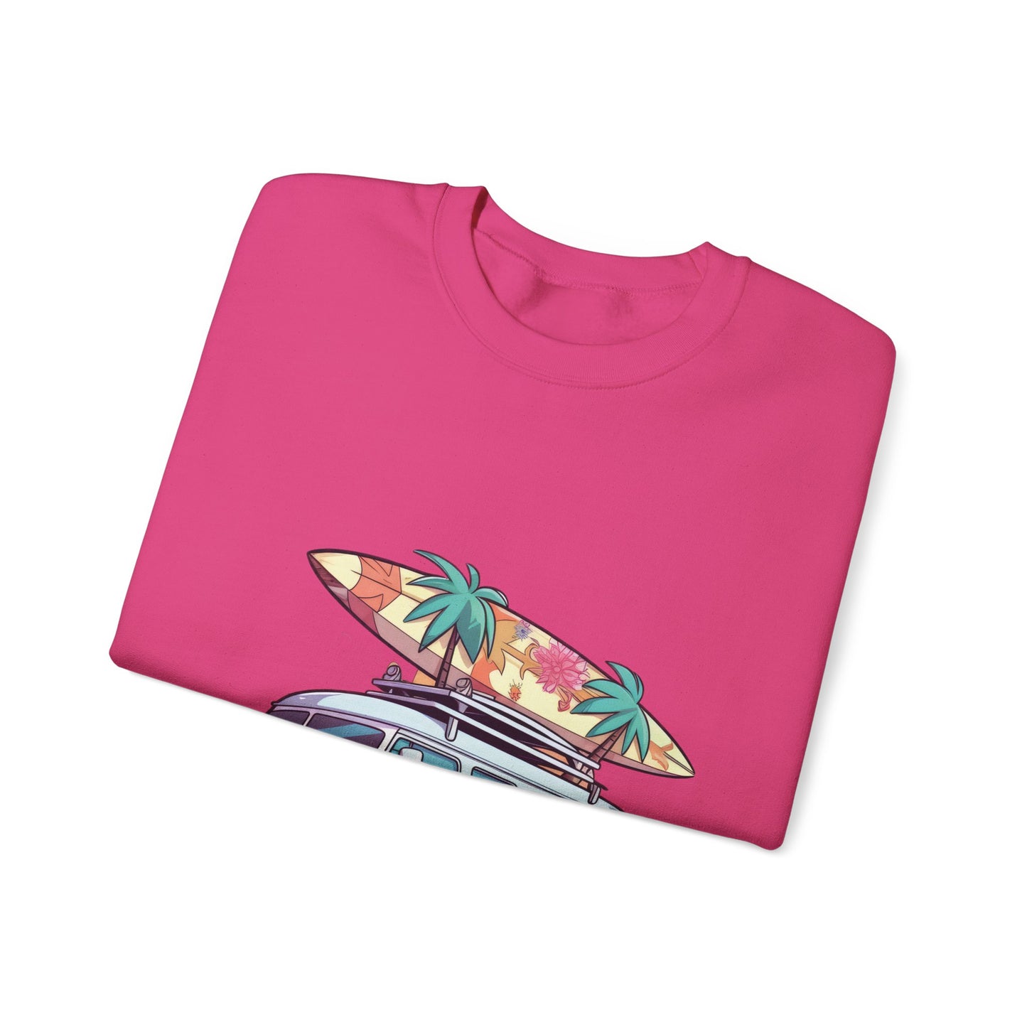 Retro Surf Van - Unisex Heavy Blend™ Crewneck Sweatshirt