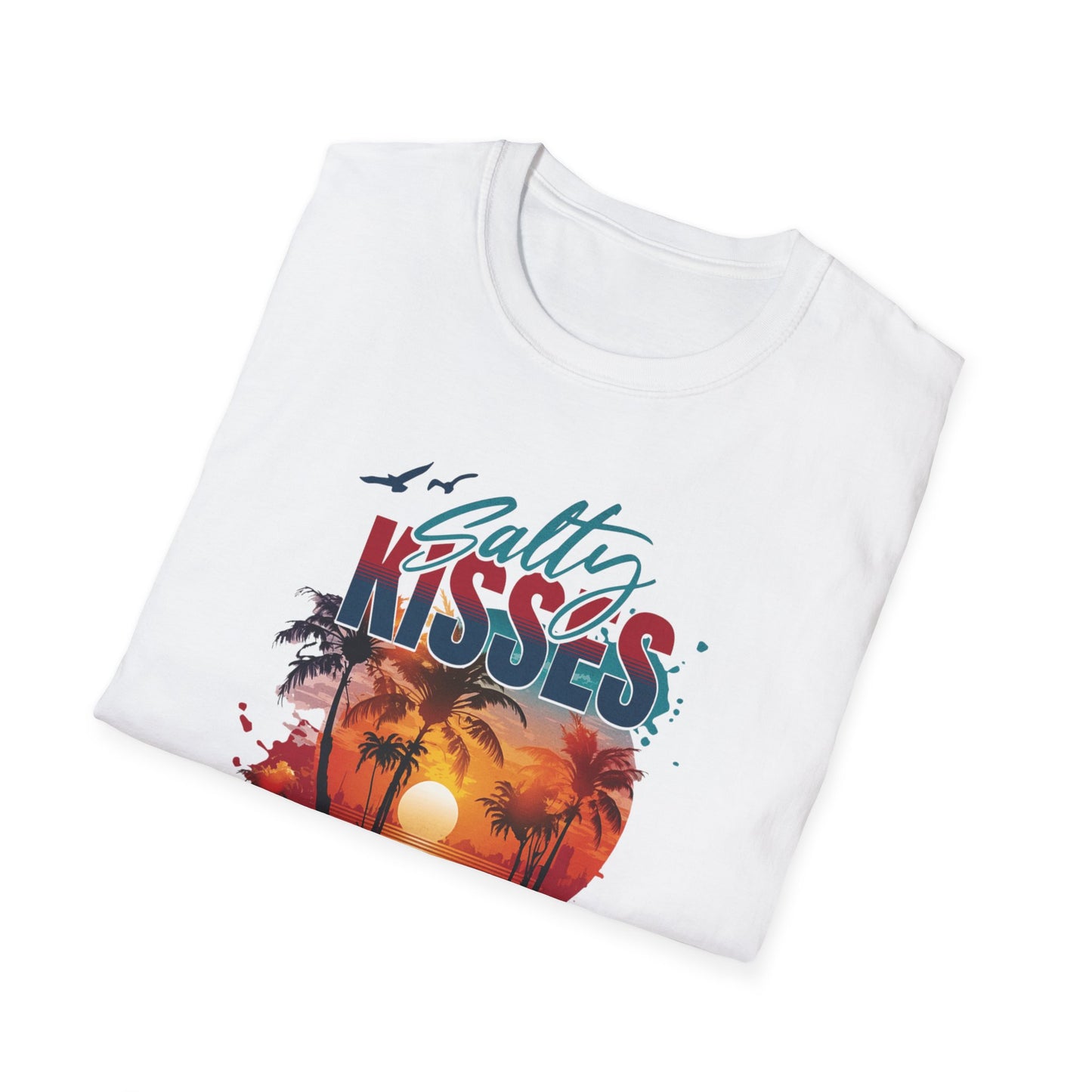 Beach Vibes T-Shirt - Salty Kisses, Ocean Wishes