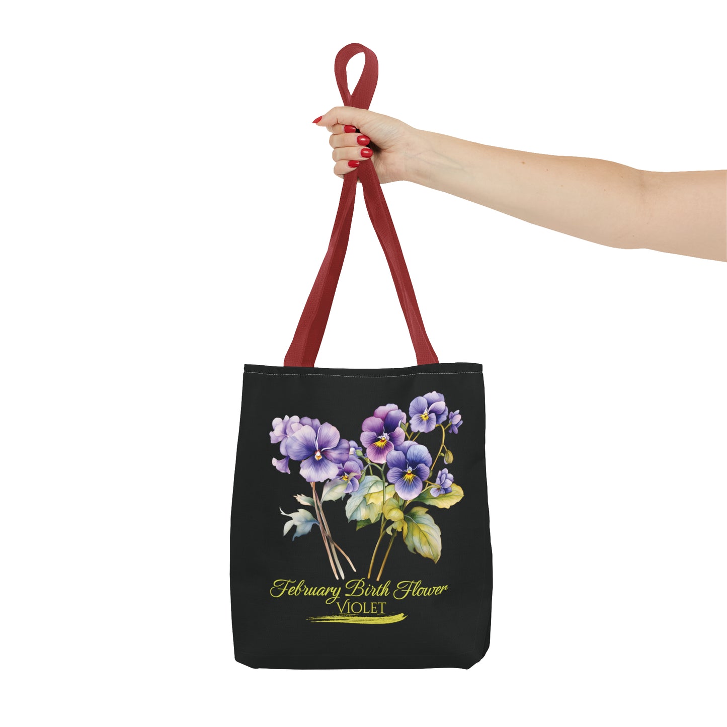 February Birth Flower: Violet - Tote Bag (AOP)