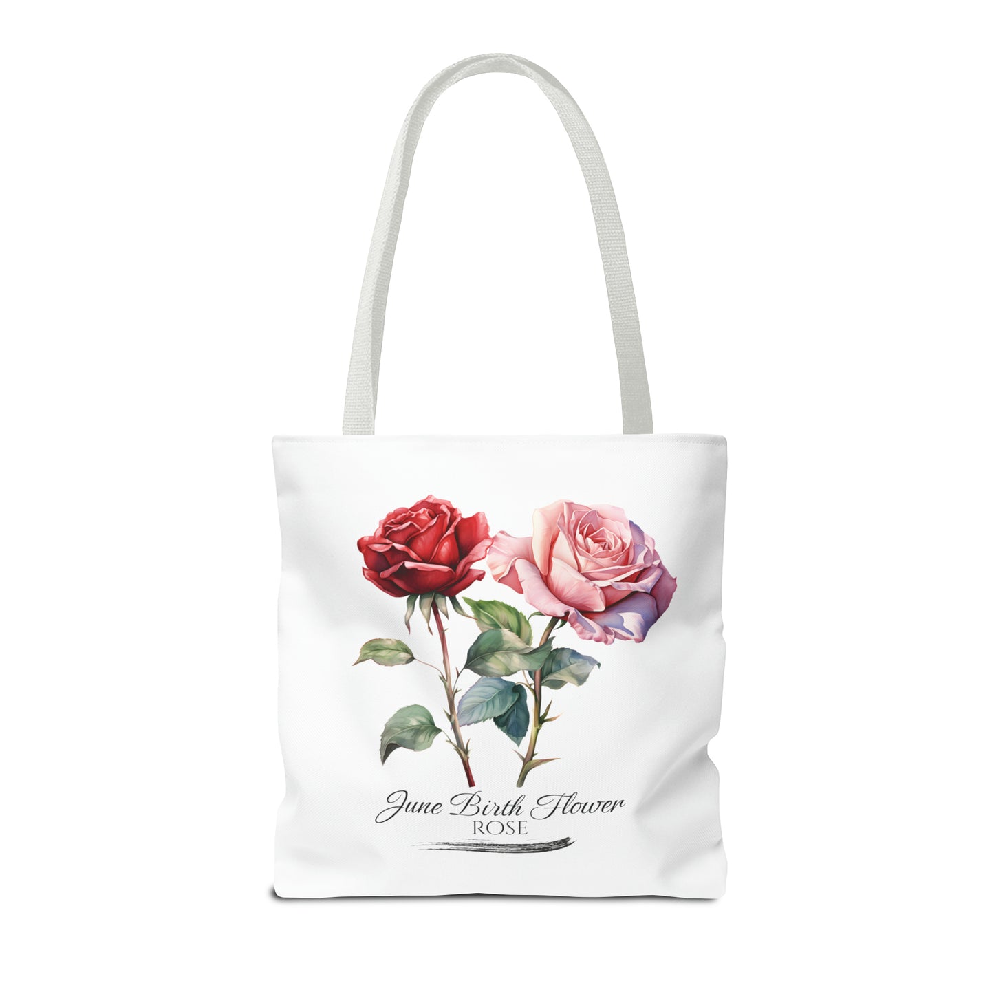 June Birth Flower: Rose - Tote Bag (AOP)