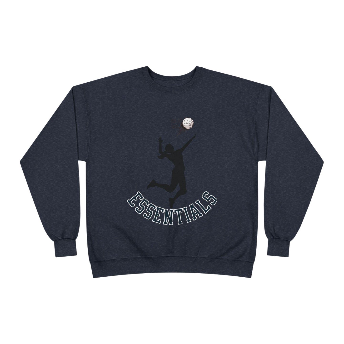 Stylish Eco-Friendly Crewneck Sweatshirt with 'Essentials' Graphic | Ideal for Athletes, Casual Wear, Sports Events and Holiday Gifts
