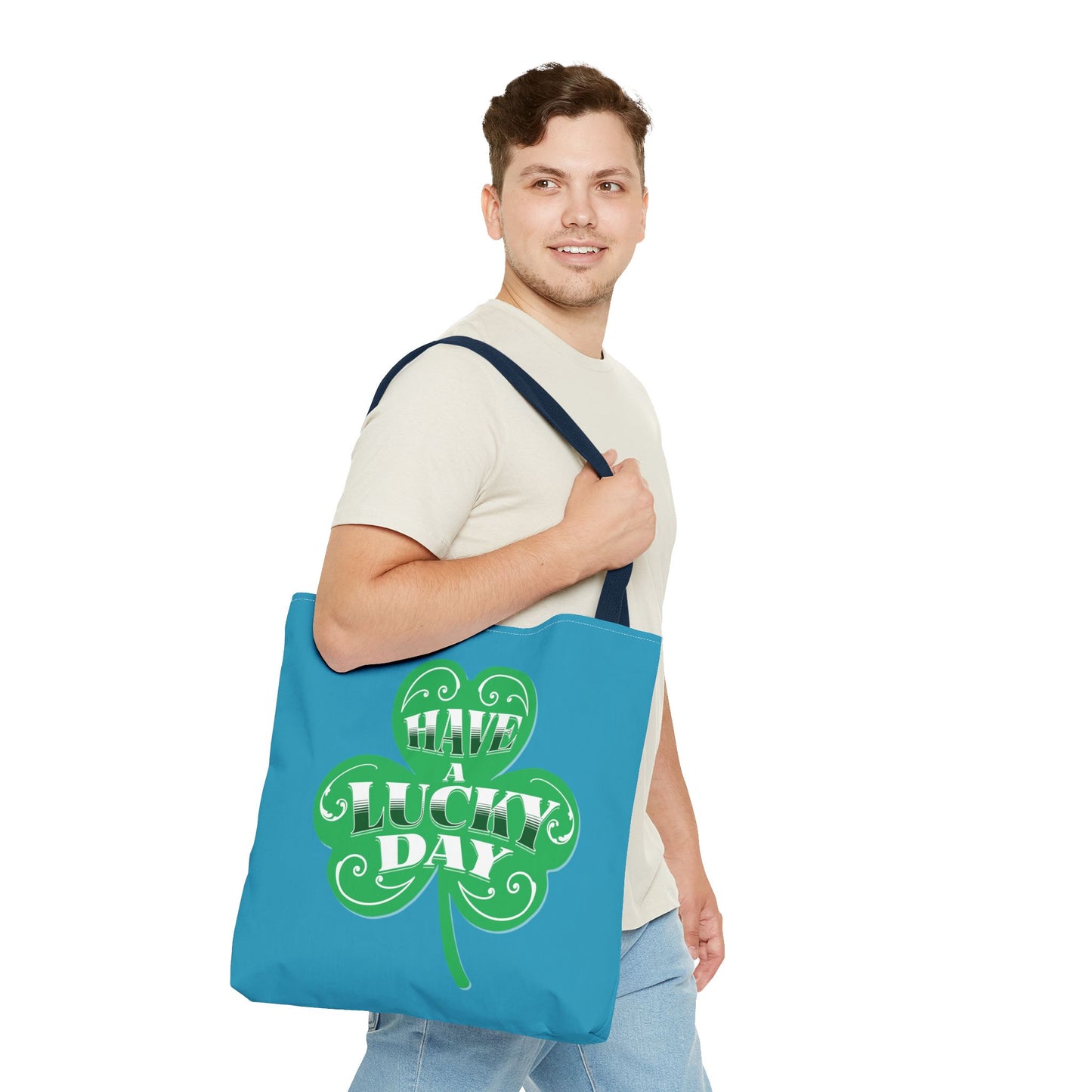 Lucky Day Tote Bag - St. Patrick's Day Gift, Shamrock Design, Eco-Friendly Bag, Fun Everyday Tote, Perfect for Luck!