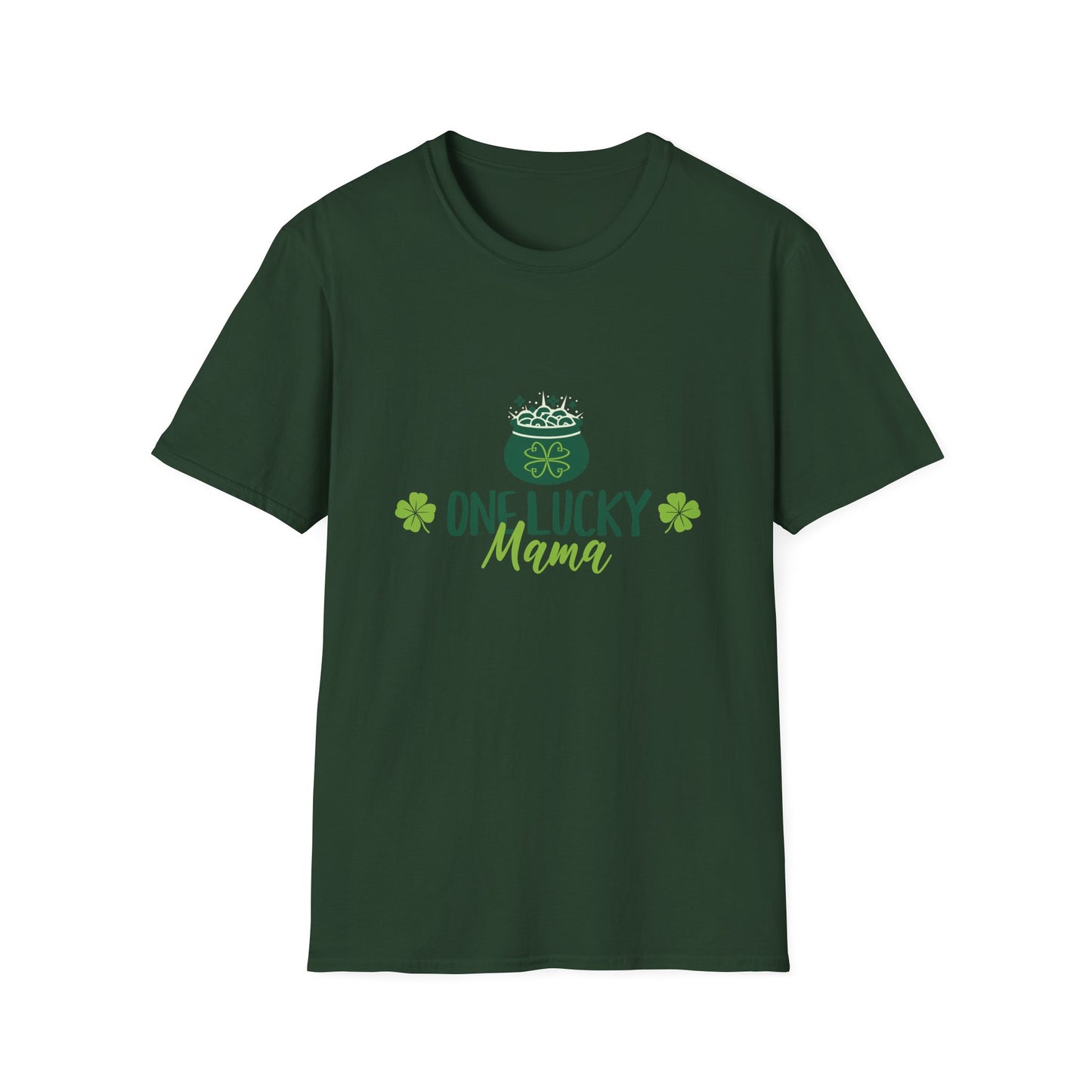One Lucky Mama Unisex Softstyle T-Shirt for St. Patrick's Day