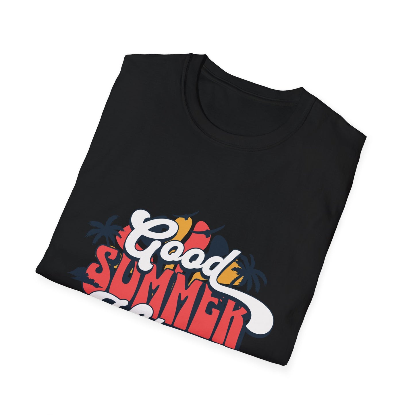 Summer Vibes T-Shirt, Good Summer Vibes Tee, Unisex Graphic Shirt, Beachwear, Vacation Outfit, Casual Wear, Gift Idea