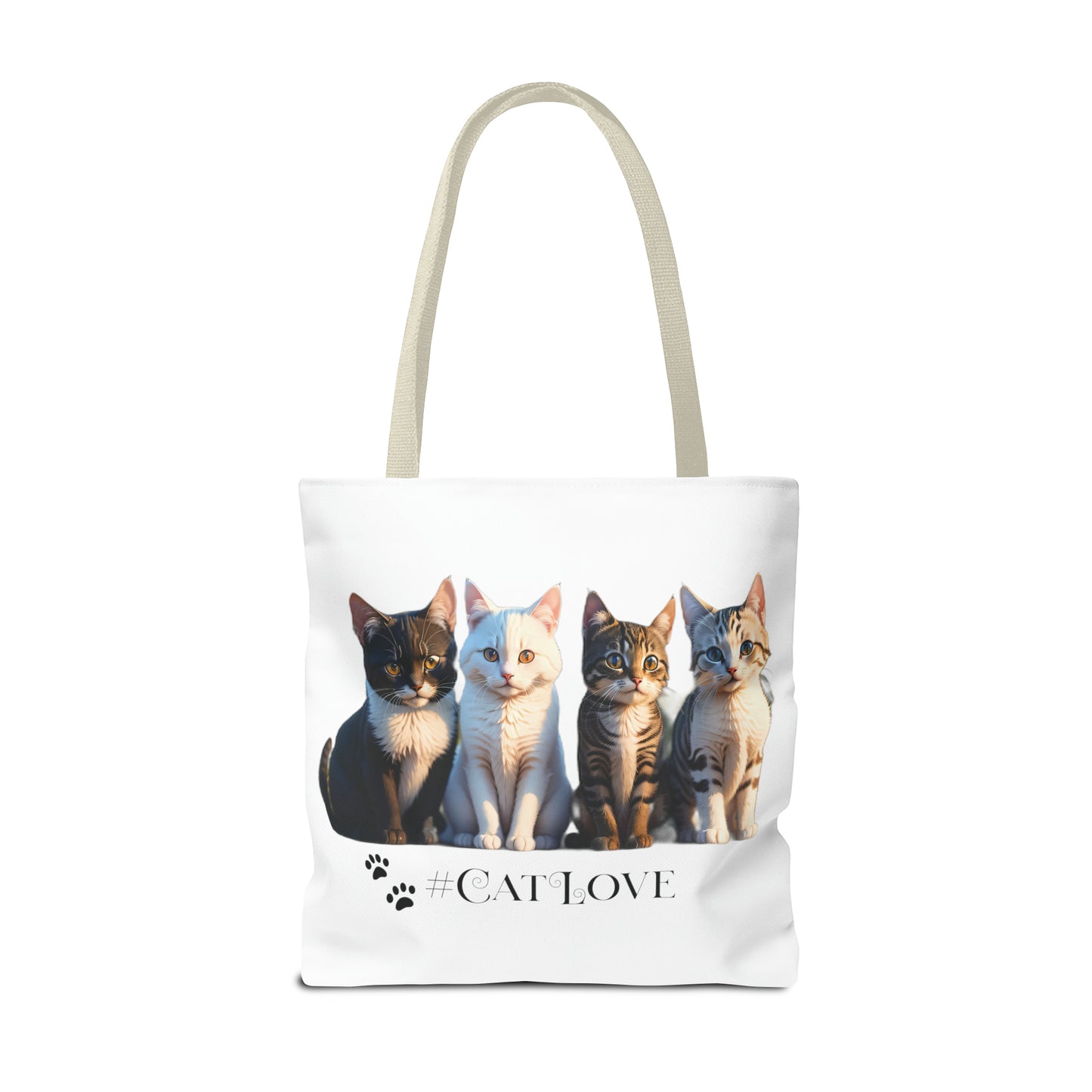 Tote Bag (AOP): #CatLove