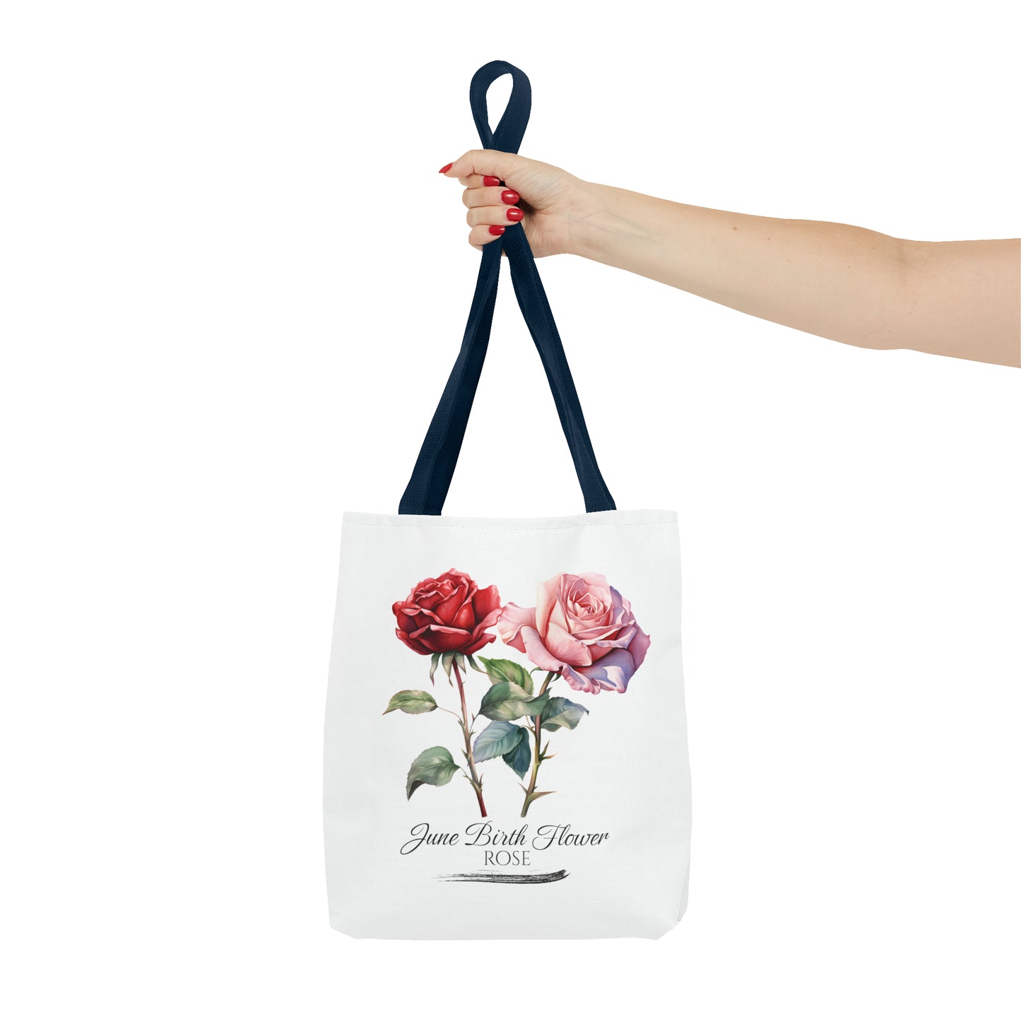 June Birth Flower: Rose - Tote Bag (AOP)