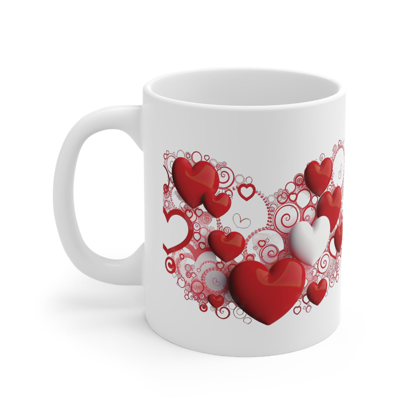 Valentine's Love & Hearts: Ceramic Mug 11oz