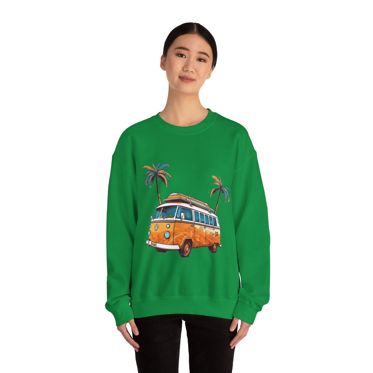 Retro Surf Van - Unisex Heavy Blend™ Crewneck Sweatshirt