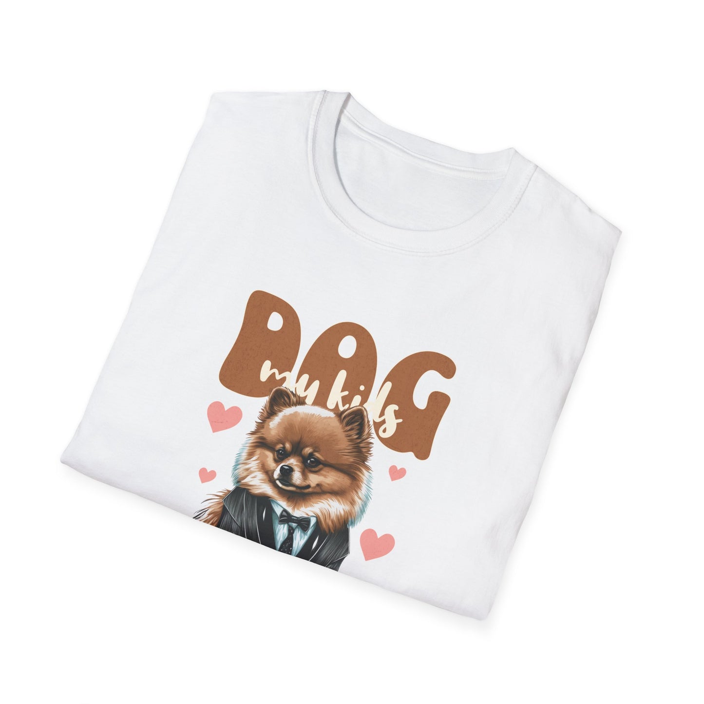 Dog Mom Softstyle T-Shirt - My Kids Have Paw Print Design