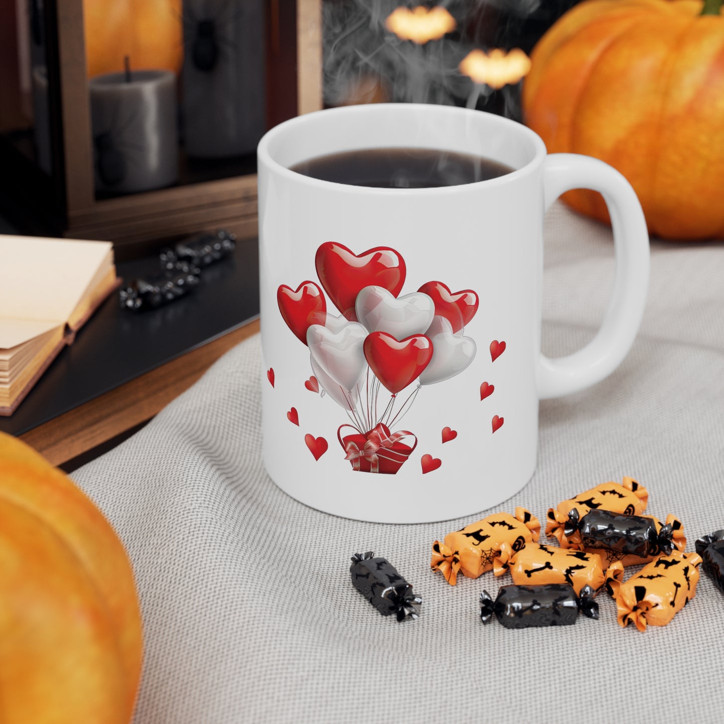 Valentine's Heart Basket: Ceramic Mug 11oz