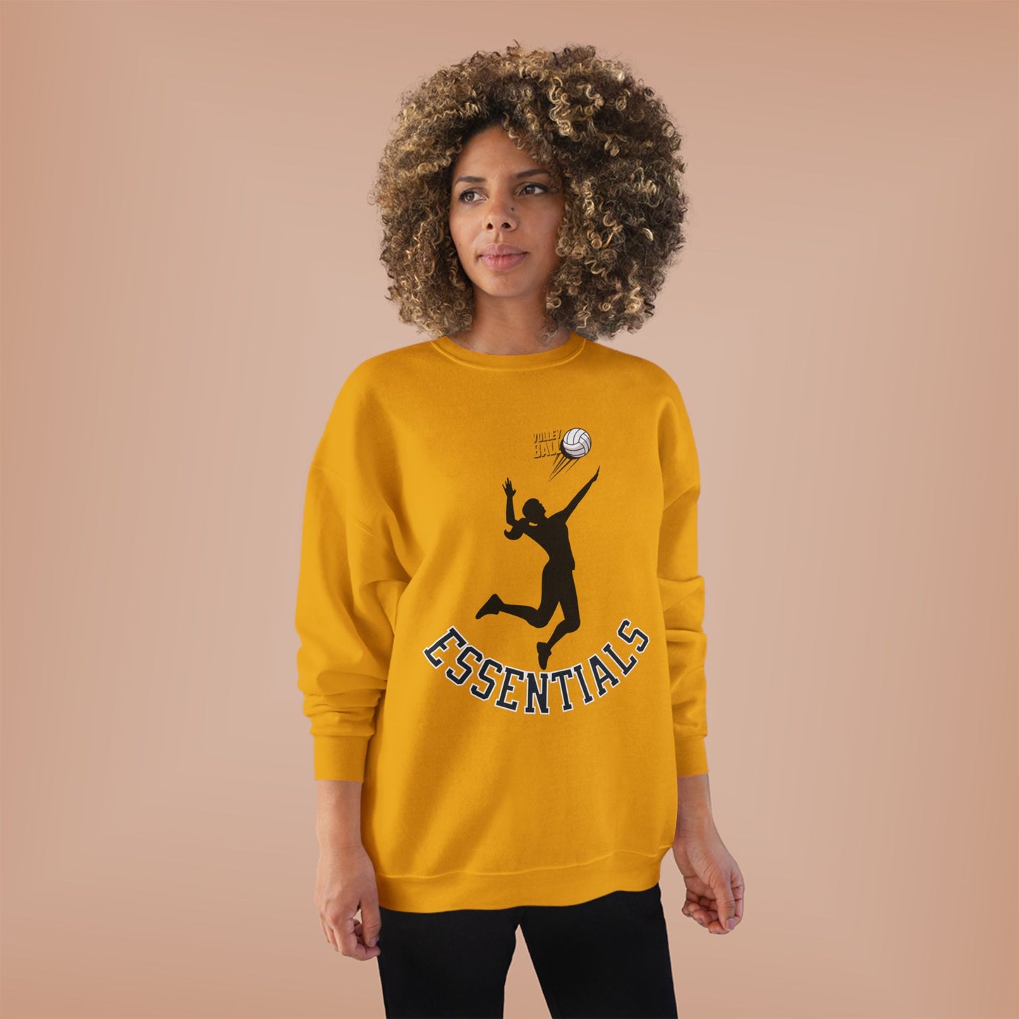Stylish Eco-Friendly Crewneck Sweatshirt with 'Essentials' Graphic | Ideal for Athletes, Casual Wear, Sports Events and Holiday Gifts