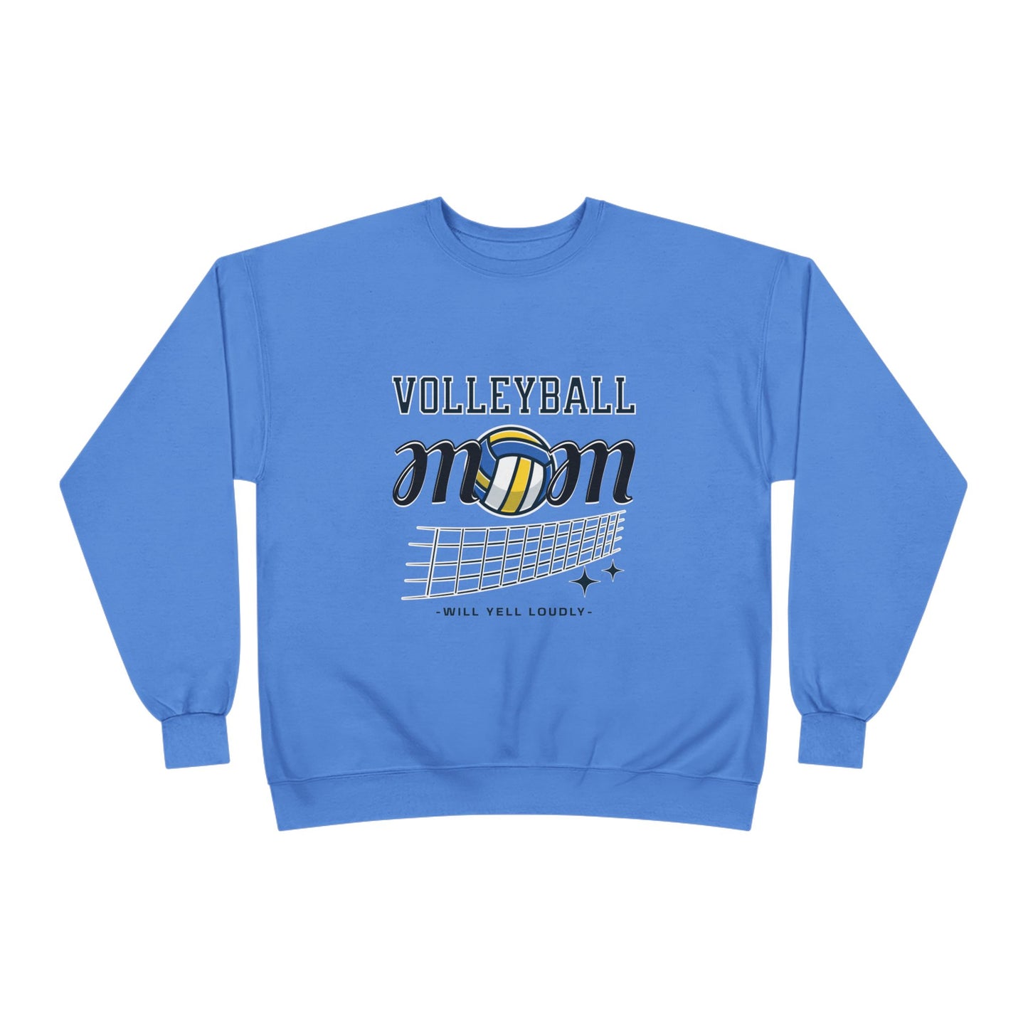 Volleyball Mom Eco-Friendly Crewneck Sweatshirt, Mother's Day Gift, Sports Apparel, Gamer Sweatshirt, Family Celebration Wear