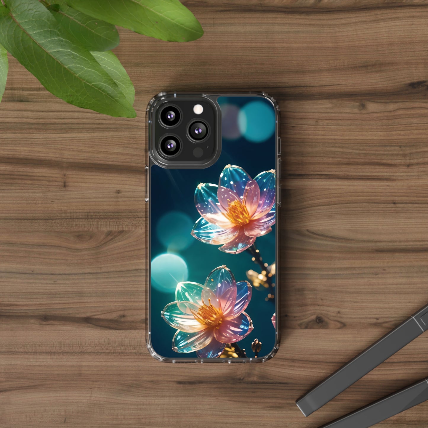 Clear Phone Cases: Fantasy Blossom Flower