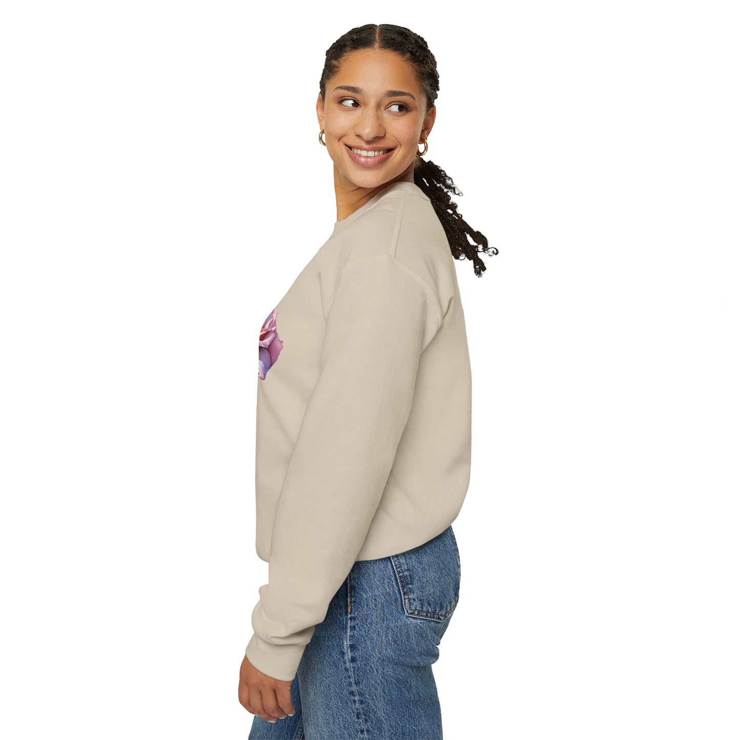 June Birth Flower (Rose) - Unisex Heavy Blend™ Crewneck Sweatshirt