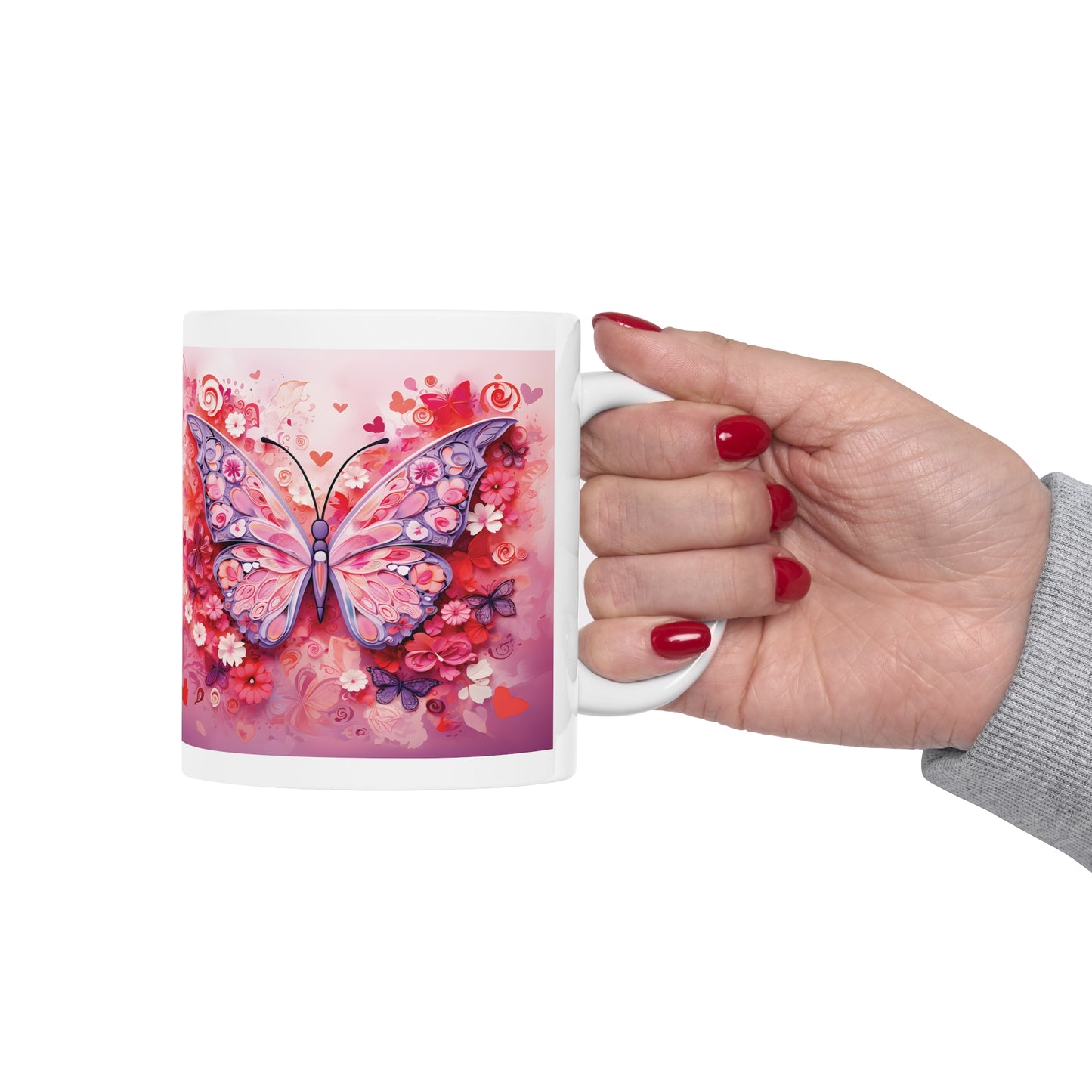 Valentine's Butterfly: Ceramic Mug 11oz