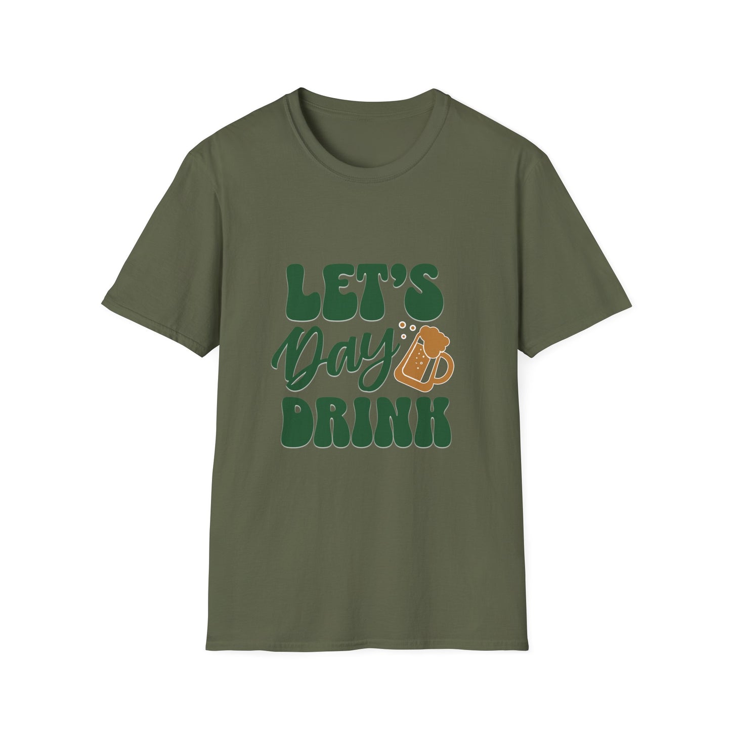 Let's Day Drink Unisex Softstyle T-Shirt - Fun Casual Graphic Tee for Party Lovers
