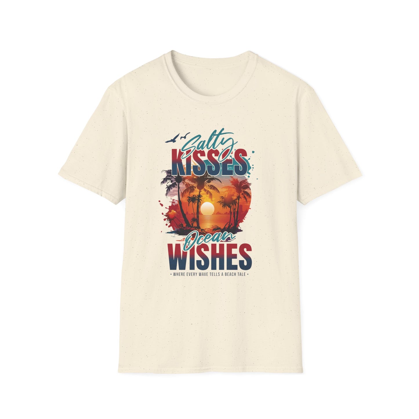 Beach Vibes T-Shirt - Salty Kisses, Ocean Wishes
