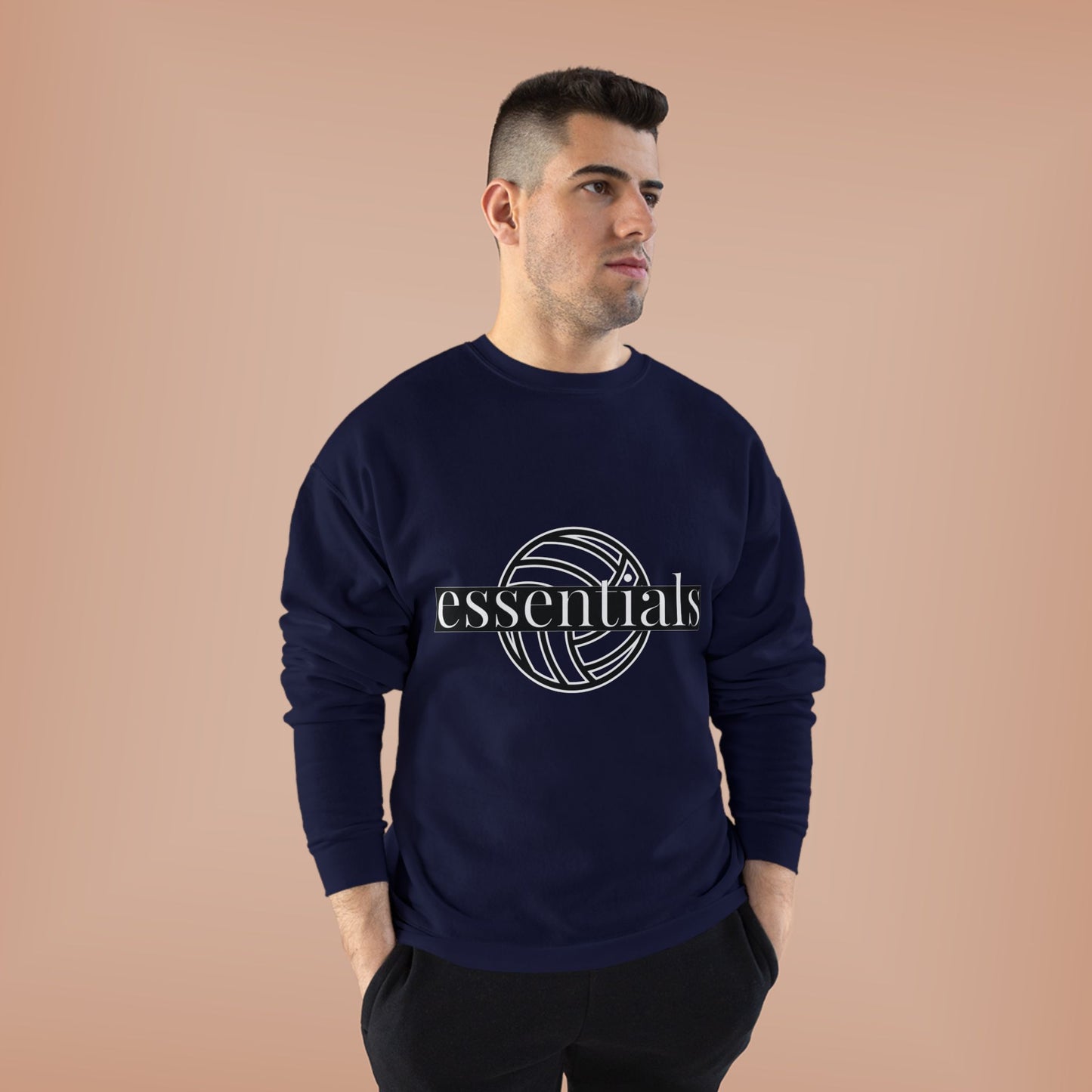 Unisex Eco-Friendly Volleyball Sweatshirt, Casual Sportswear for Athletes, Great for Gifts, Team Spiritwear, Eco-Conscious Fashion