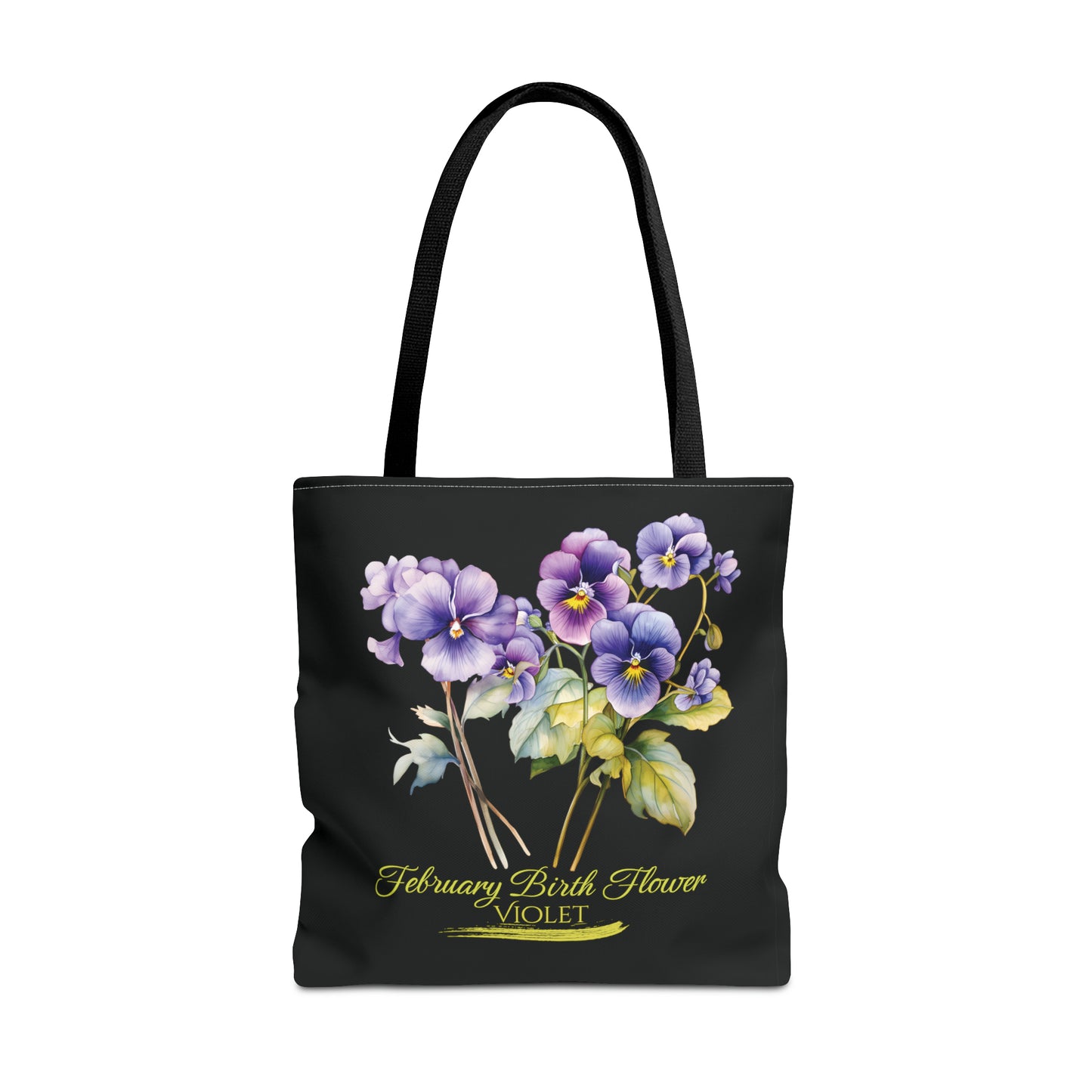 February Birth Flower: Violet - Tote Bag (AOP)