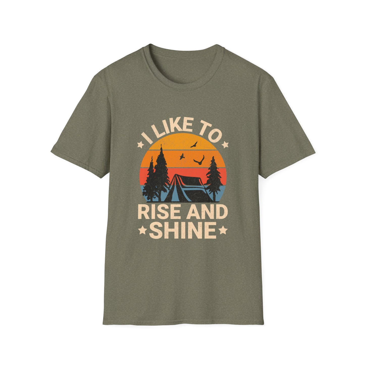 Rise And Shine Graphic Tee, Morning Person Shirt, Positive Vibes Top, Inspirational Quote Tee, Unisex Softstyle Tshirt, Comfortable Tee
