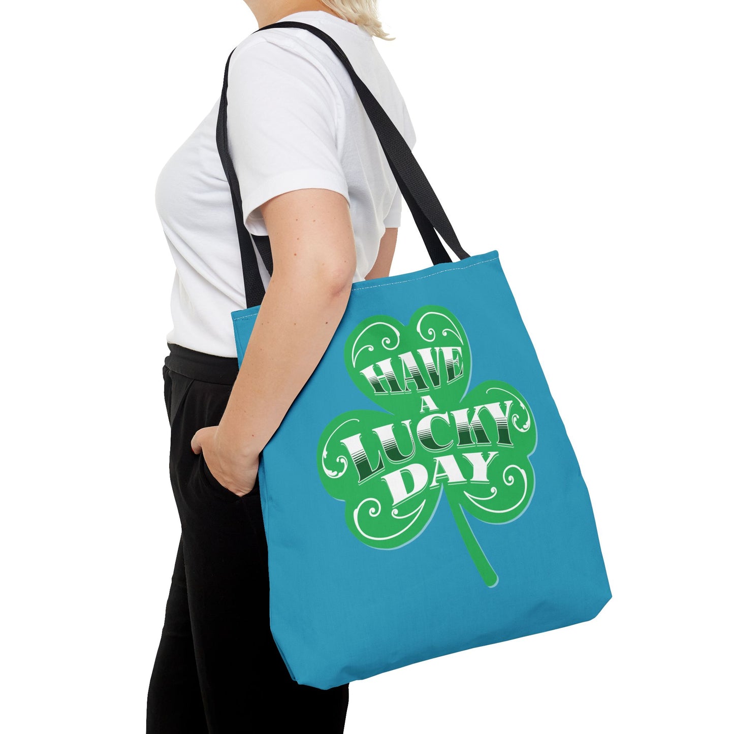 Lucky Day Tote Bag - St. Patrick's Day Gift, Shamrock Design, Eco-Friendly Bag, Fun Everyday Tote, Perfect for Luck!
