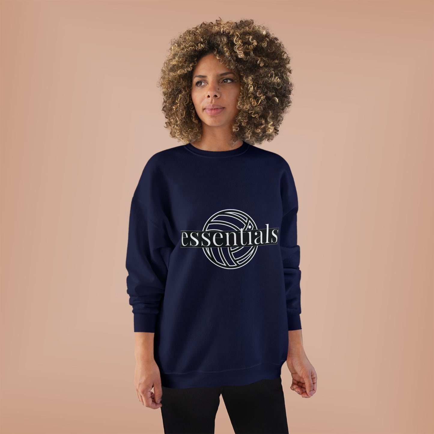 Unisex Eco-Friendly Volleyball Sweatshirt, Casual Sportswear for Athletes, Great for Gifts, Team Spiritwear, Eco-Conscious Fashion