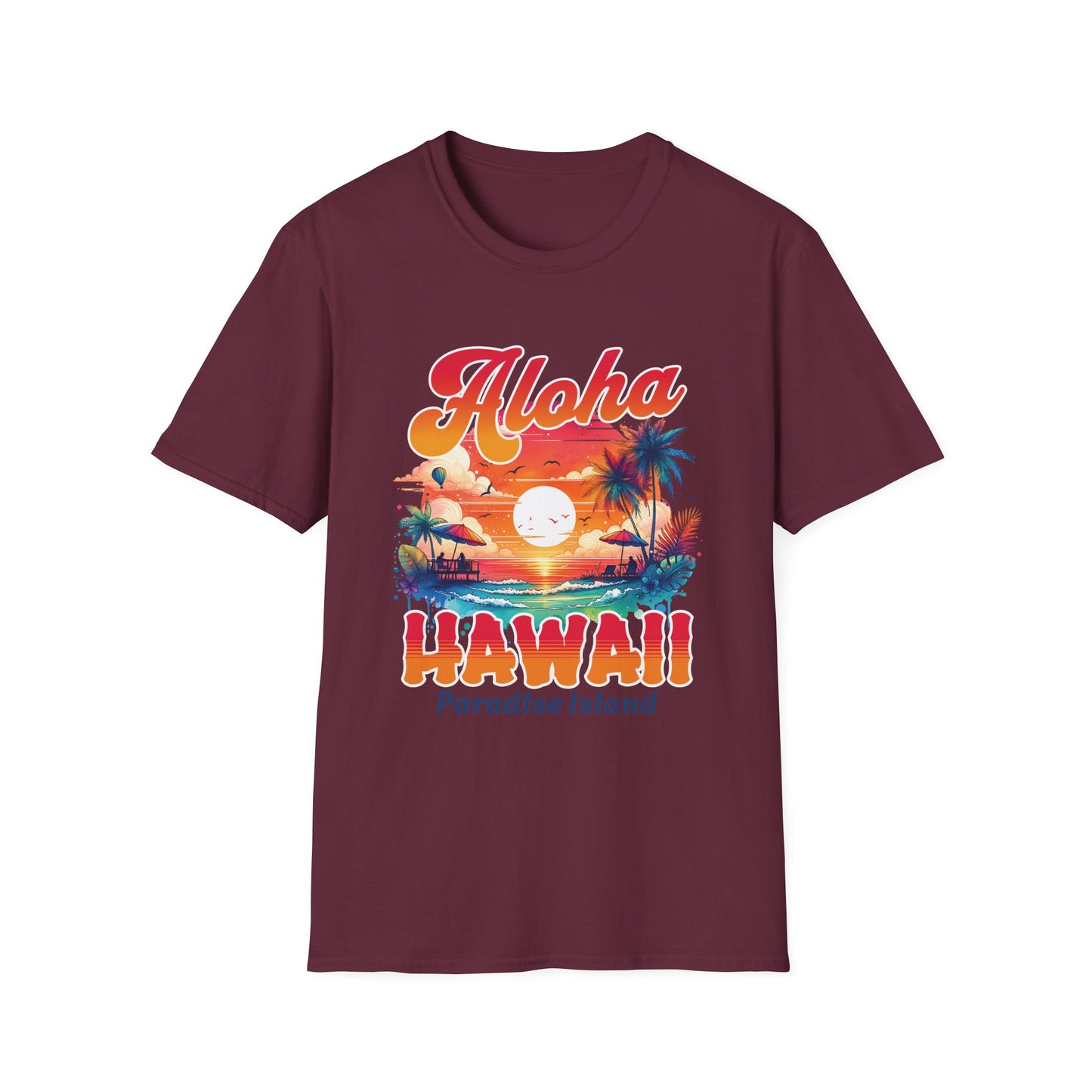 Aloha Hawaii Paradise T-Shirt - Unisex Softstyle