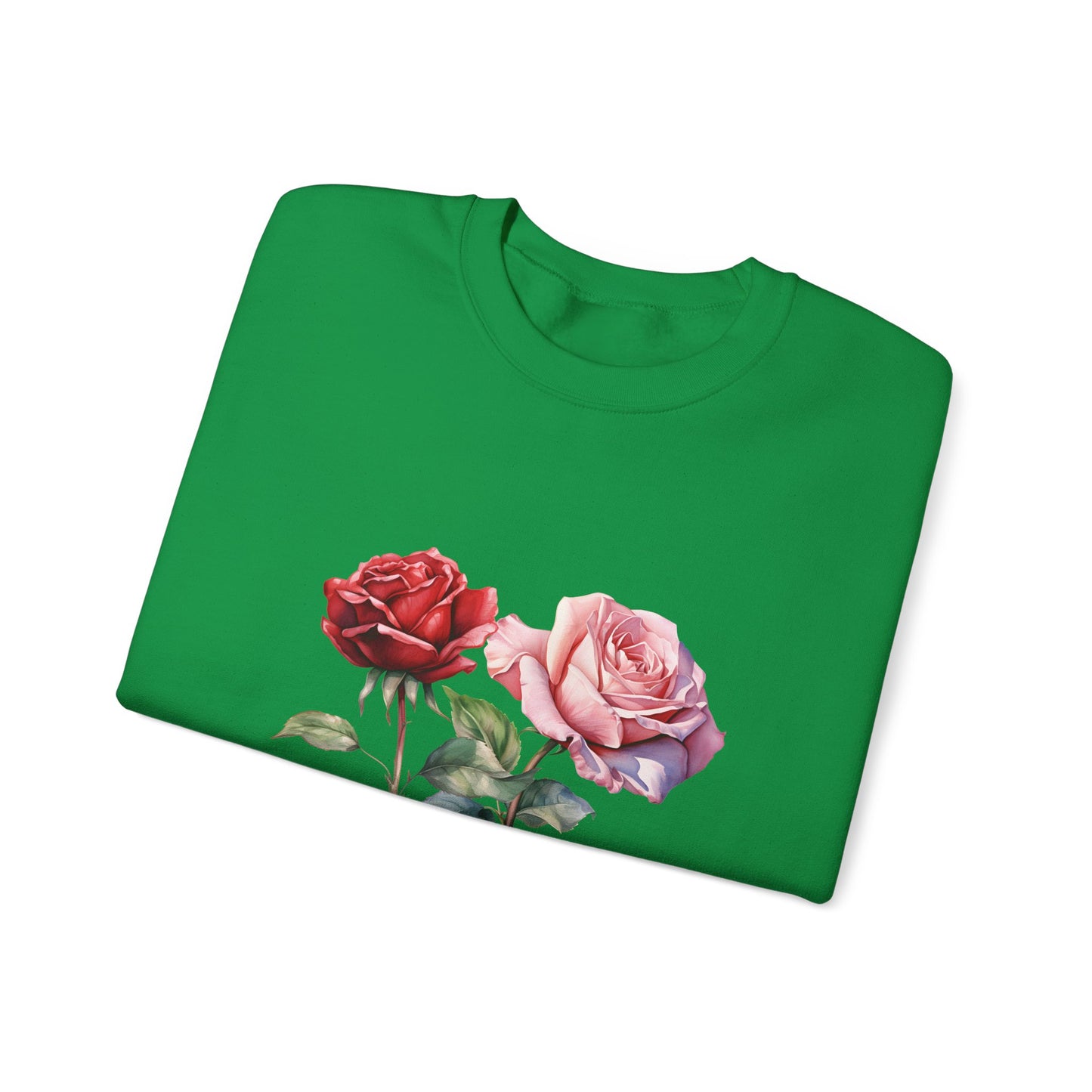 June Birth Flower (Rose) - Unisex Heavy Blend™ Crewneck Sweatshirt