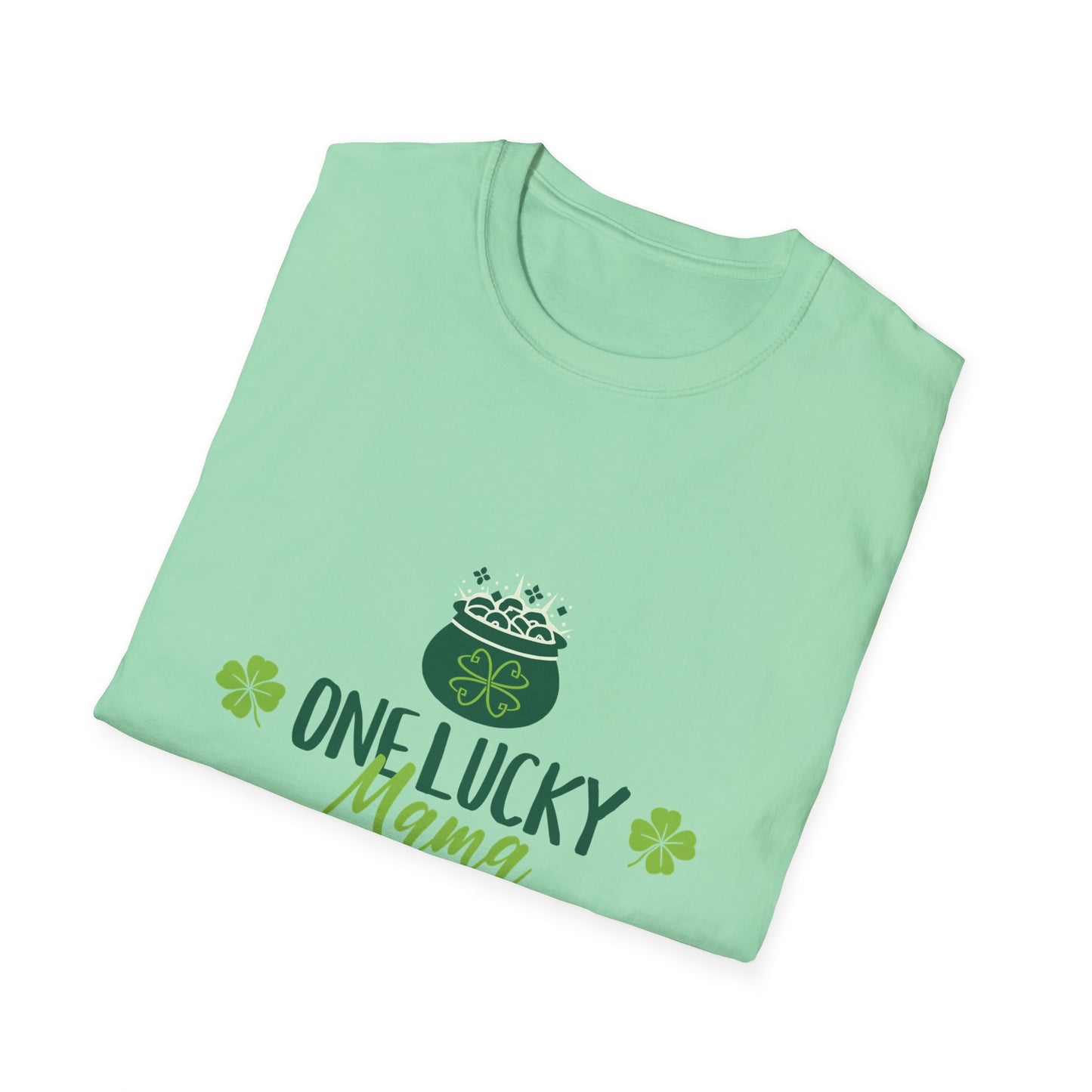One Lucky Mama Unisex Softstyle T-Shirt for St. Patrick's Day
