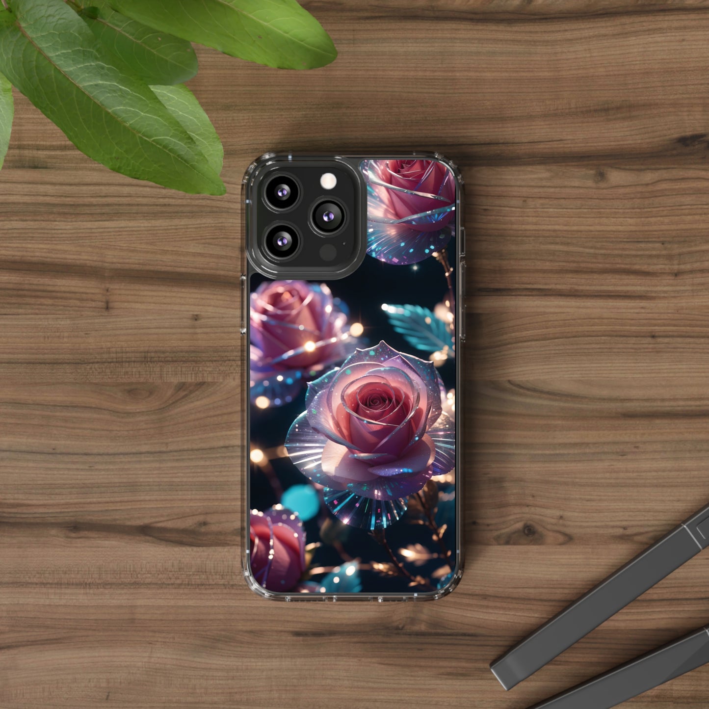 Clear Phone Cases: Fantasy Roses