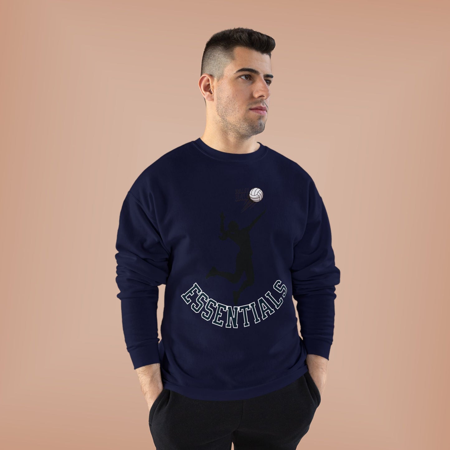 Stylish Eco-Friendly Crewneck Sweatshirt with 'Essentials' Graphic | Ideal for Athletes, Casual Wear, Sports Events and Holiday Gifts