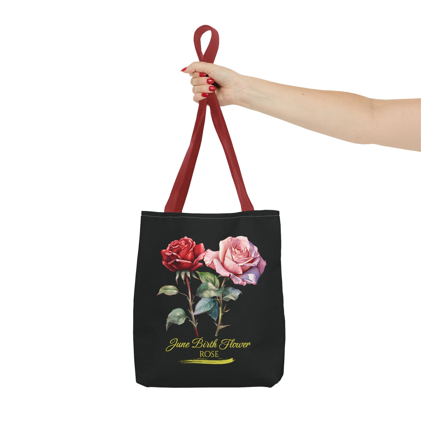 June Birth Flower: Rose - Tote Bag (AOP)