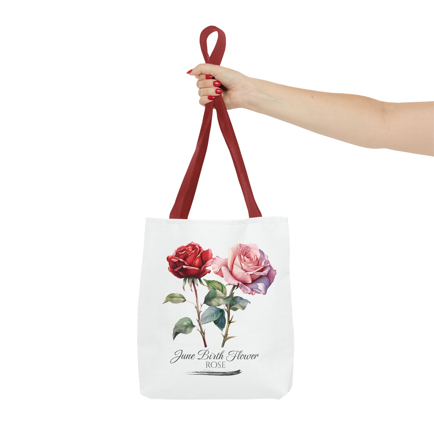 June Birth Flower: Rose - Tote Bag (AOP)