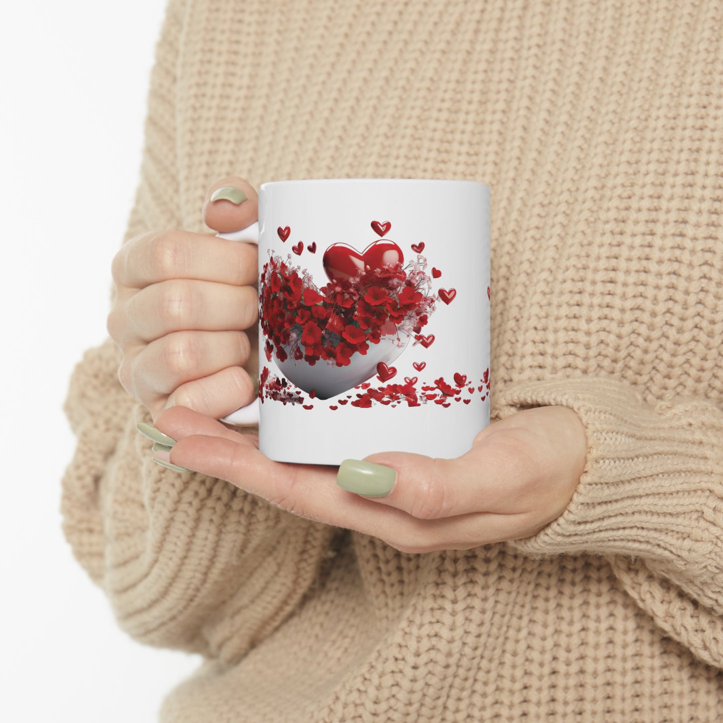 Valentine's Heart Bowl: Ceramic Mug 11oz