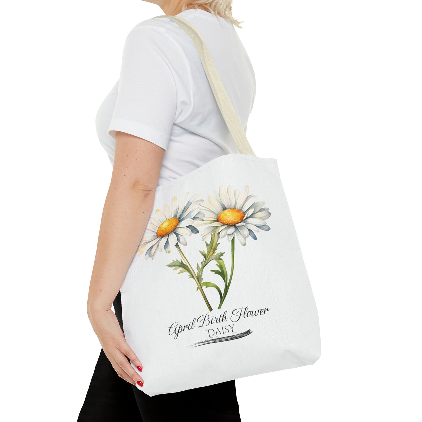 April Birth Flower: Daisy - Tote Bag (AOP)