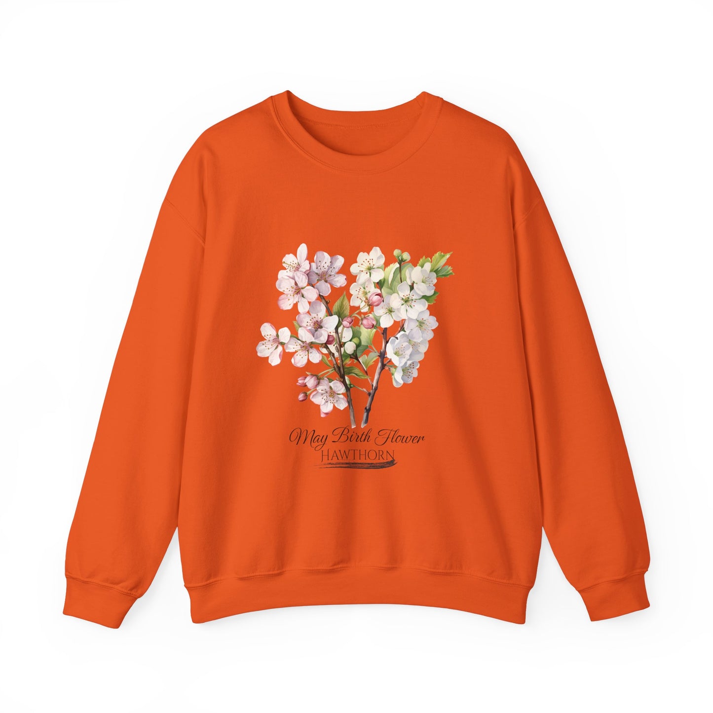 May Birth Flower (Hawthorn) - Unisex Heavy Blend™ Crewneck Sweatshirt