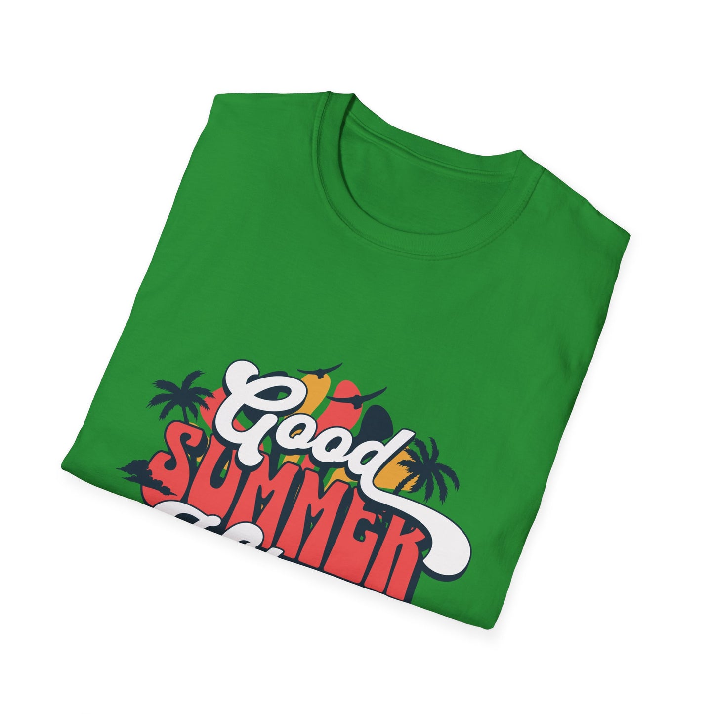 Summer Vibes T-Shirt, Good Summer Vibes Tee, Unisex Graphic Shirt, Beachwear, Vacation Outfit, Casual Wear, Gift Idea
