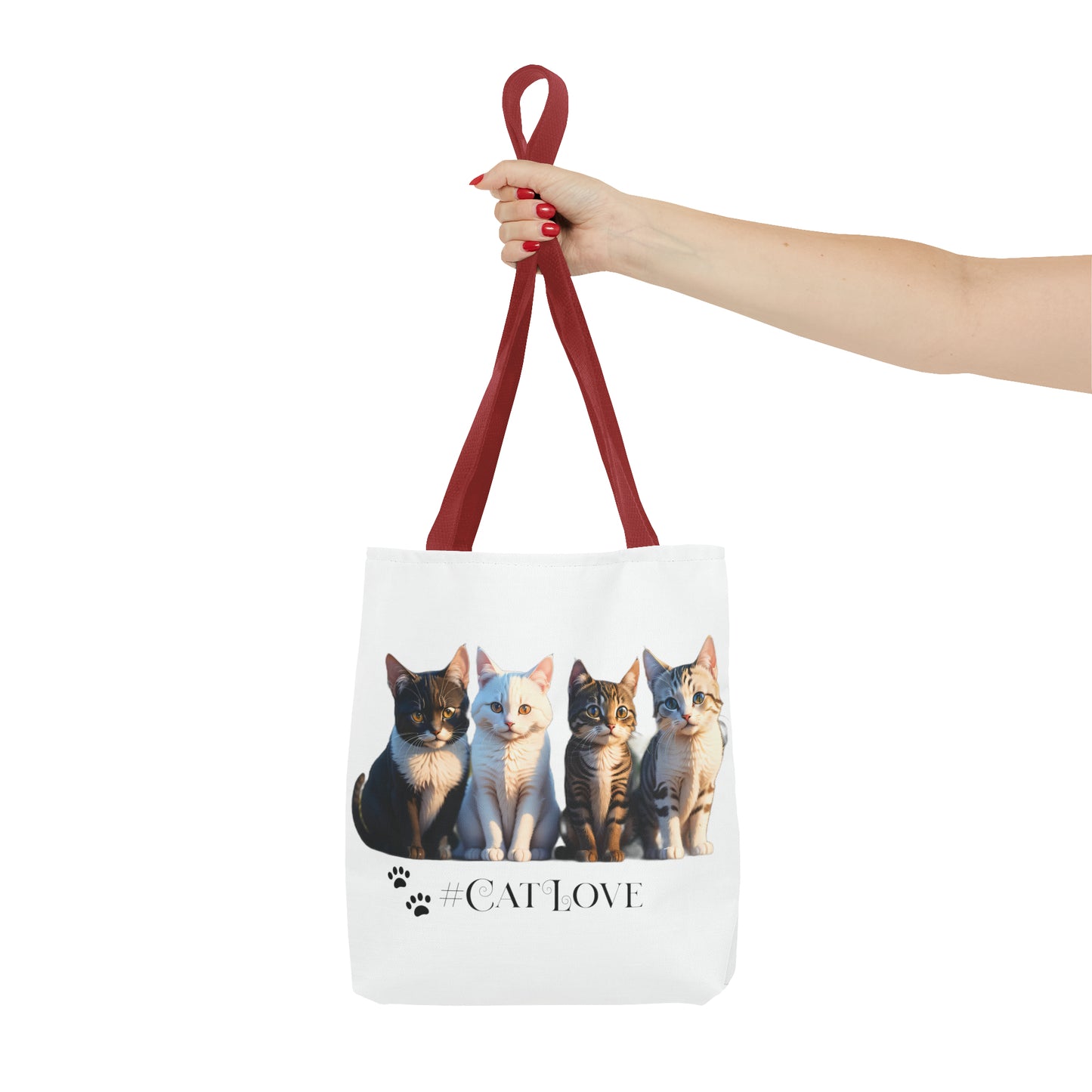 Tote Bag (AOP): #CatLove